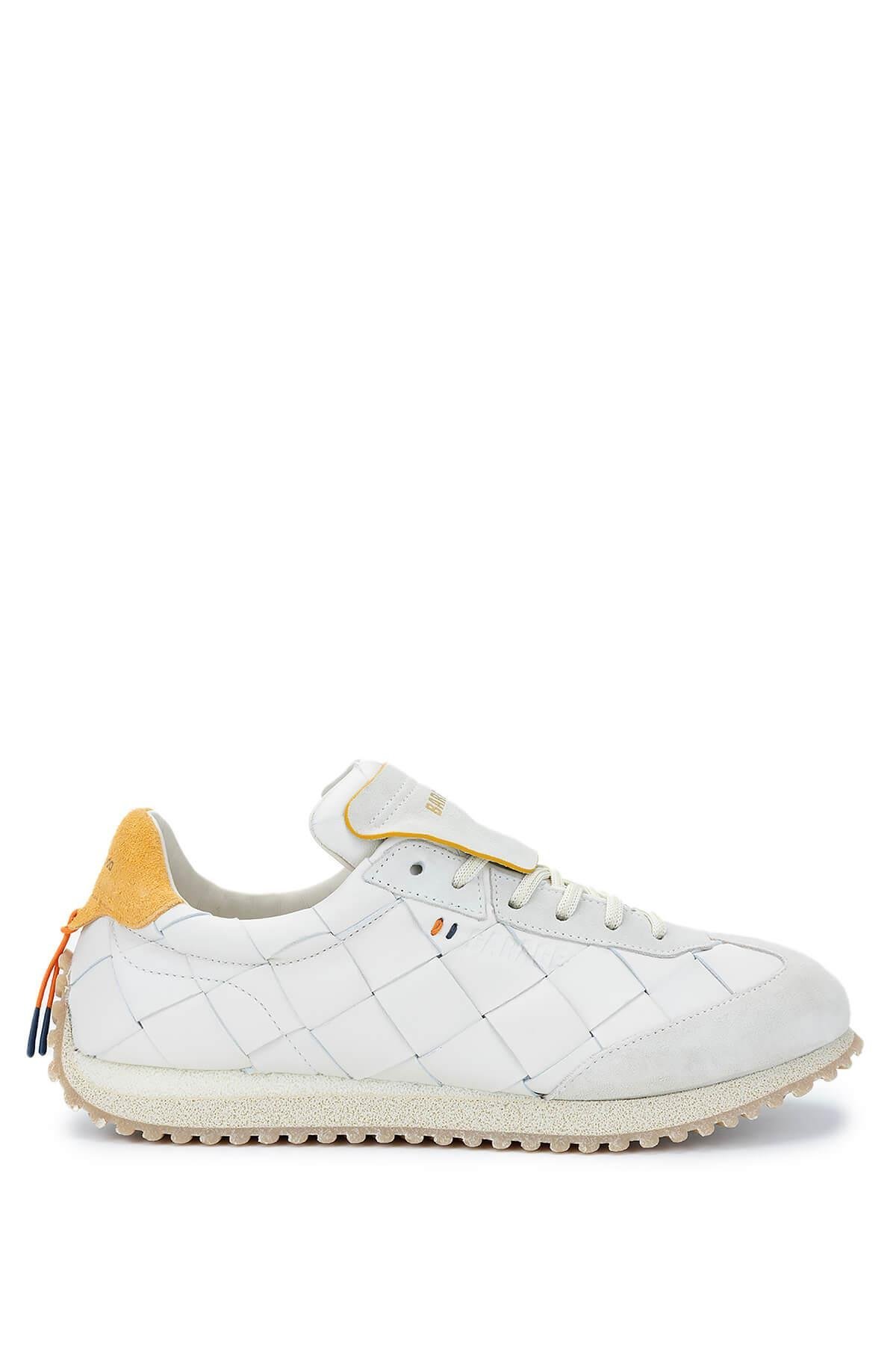 Barracuda Erkek Hakiki Deri Beyaz/Taş/Turuncu Sneakers & Spor Ayakkabı