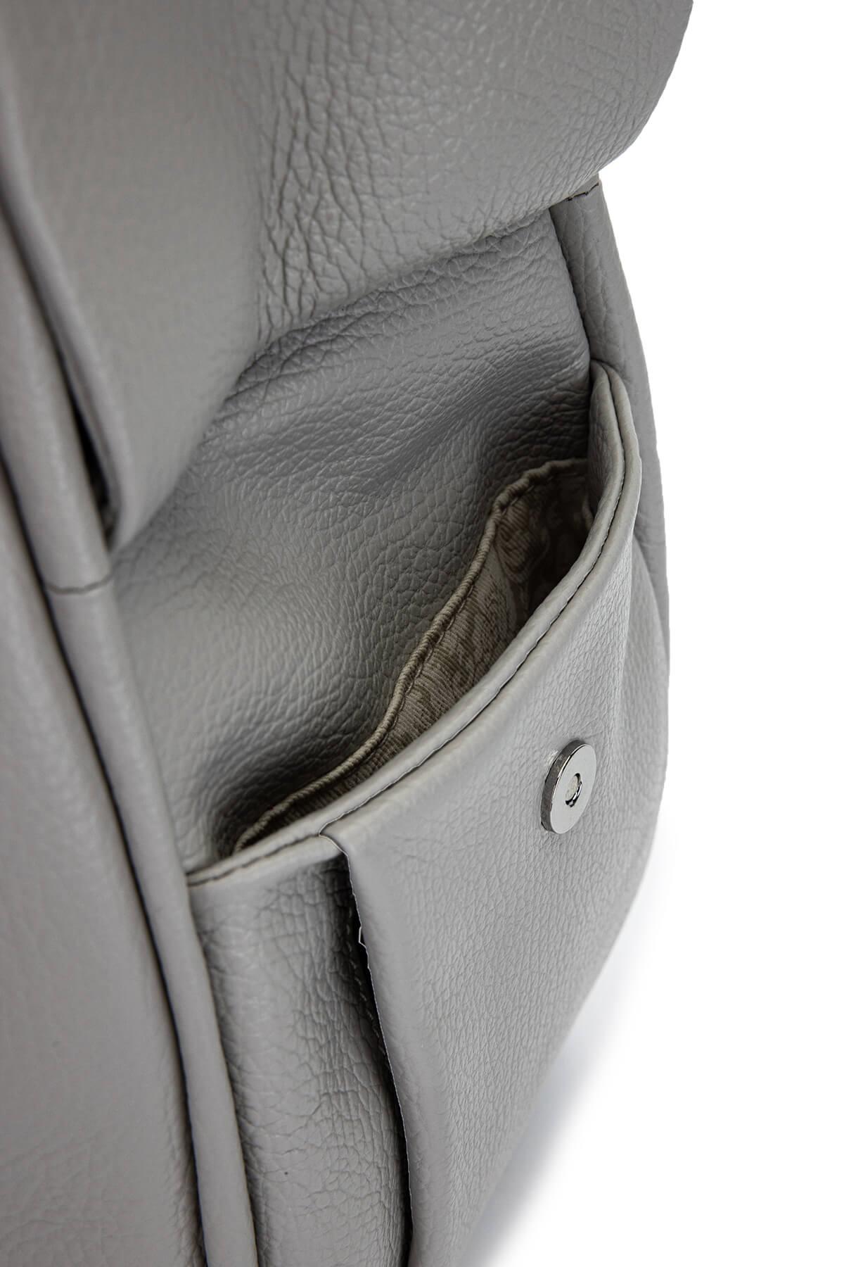 Bruno Rossi Bag Kadın Hakiki Deri Buz Beyazı Sırt & Omuz Çantası