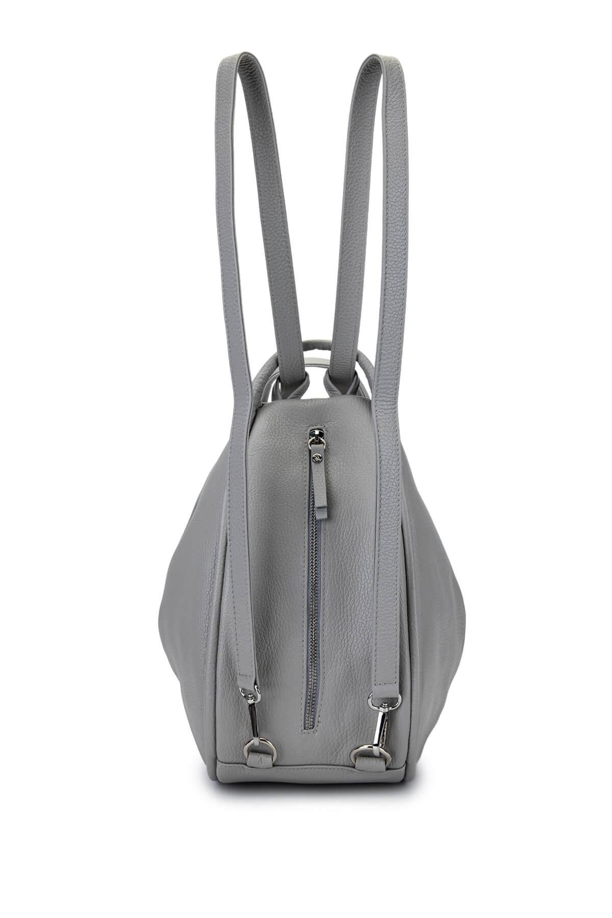 Bruno Rossi Bag Kadın Hakiki Deri Buz Beyazı Sırt & Omuz Çantası