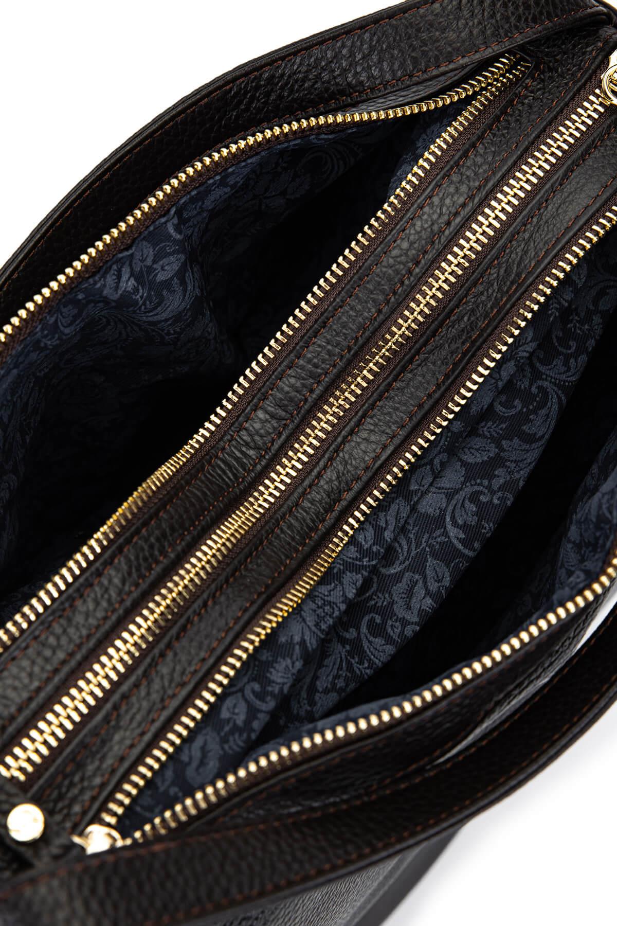 Bruno Rossi Bag Kadın Hakiki Deri Kahverengi Sırt & Omuz Çantası