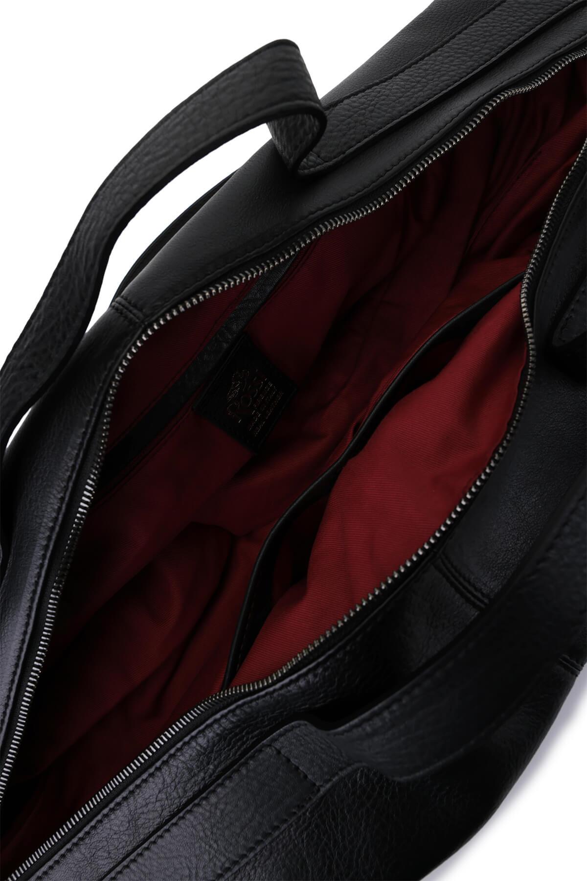 Bruno Rossi Bag Unisex Hakiki Deri Siyah Sırt & El Çantası