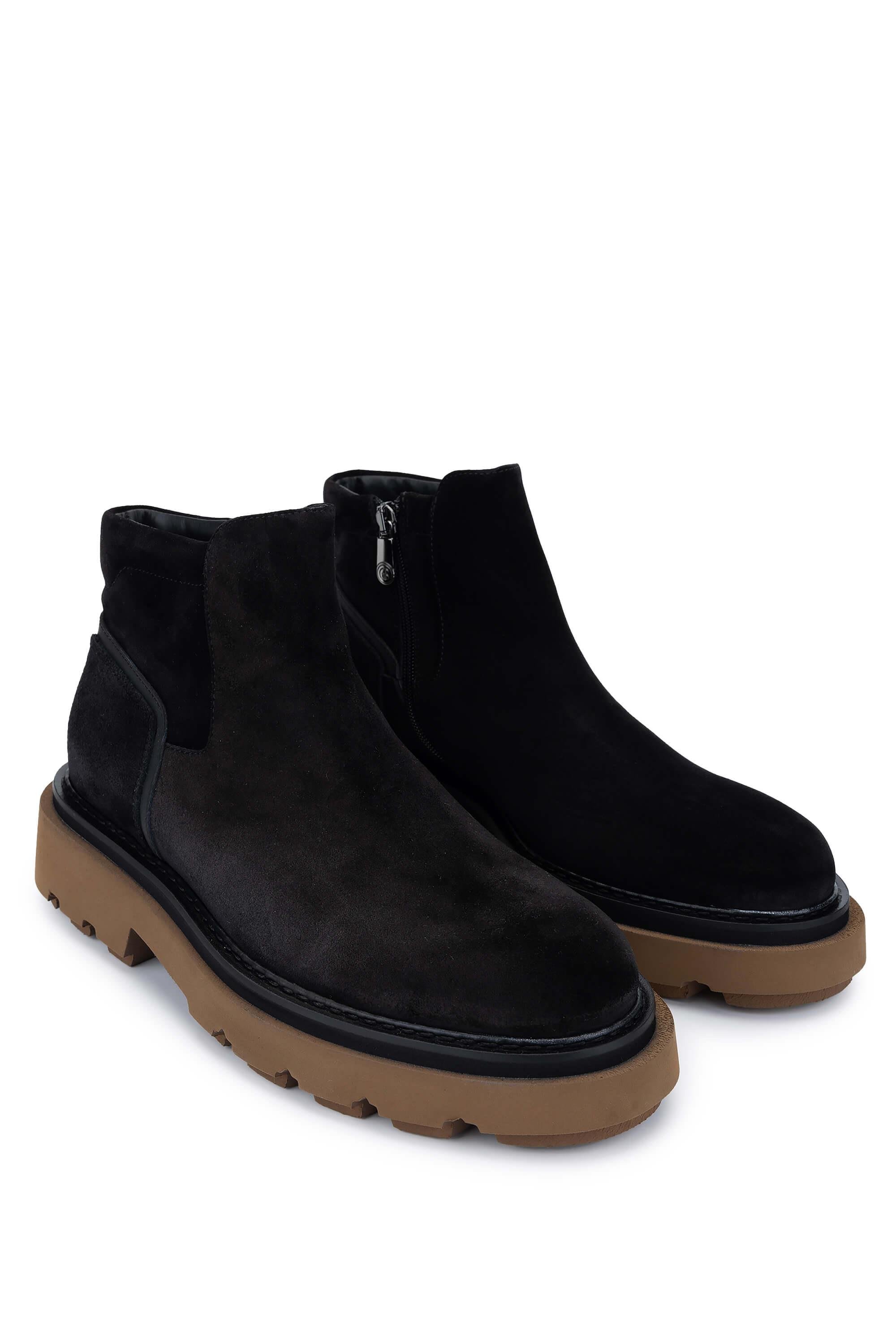 Butteri Erkek Hakiki Deri Siyah Casual Bot