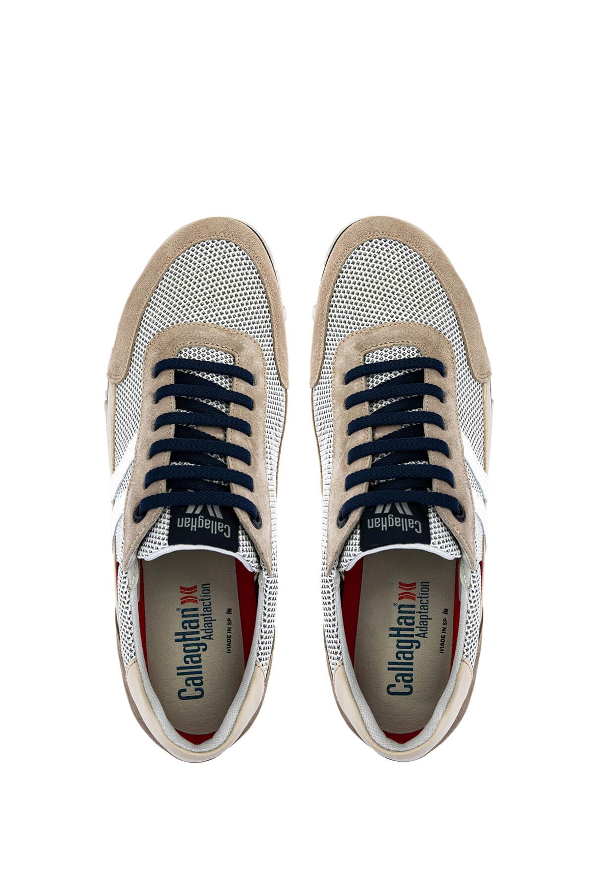 CALLAGHAN Erkek Deri & Tekstil Bej/Beyaz Sneakers & Spor Ayakkabı