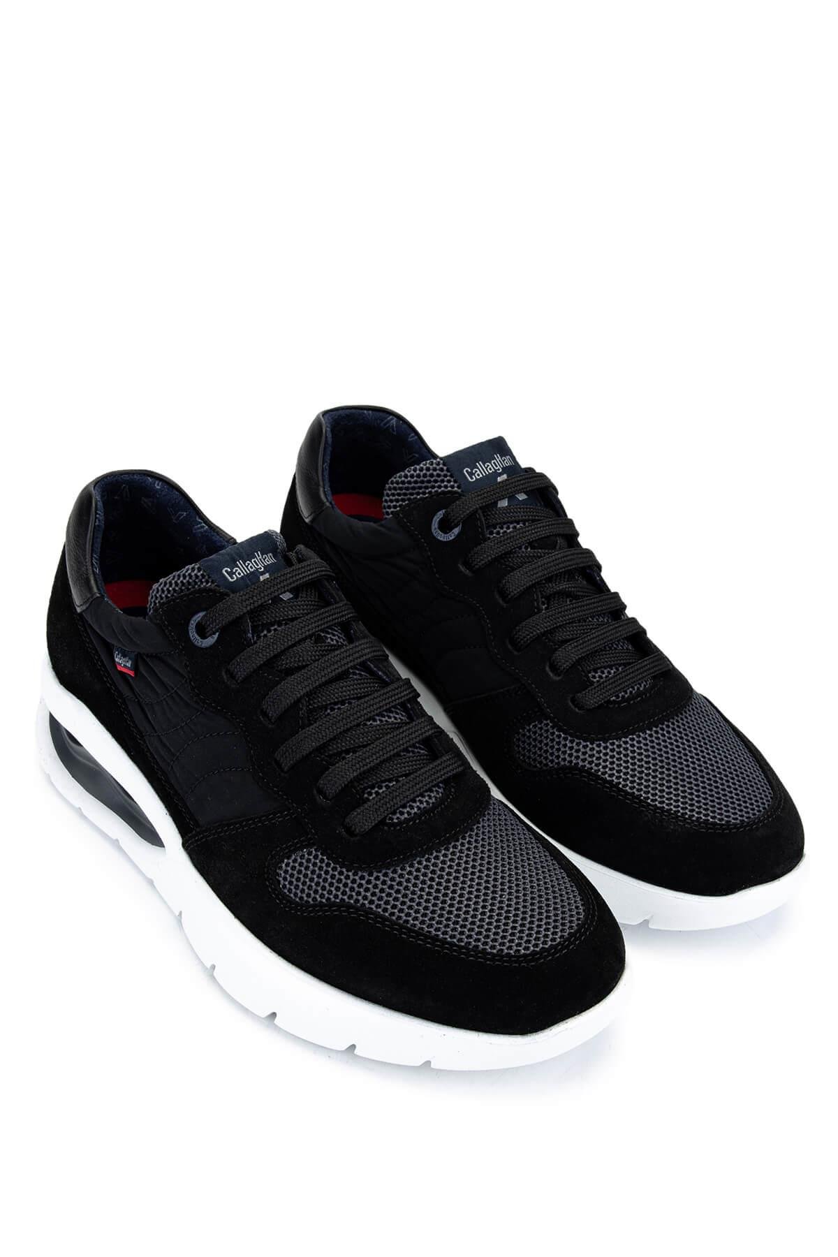 CALLAGHAN Erkek Deri & Tekstil Siyah Sneakers & Spor Ayakkabı