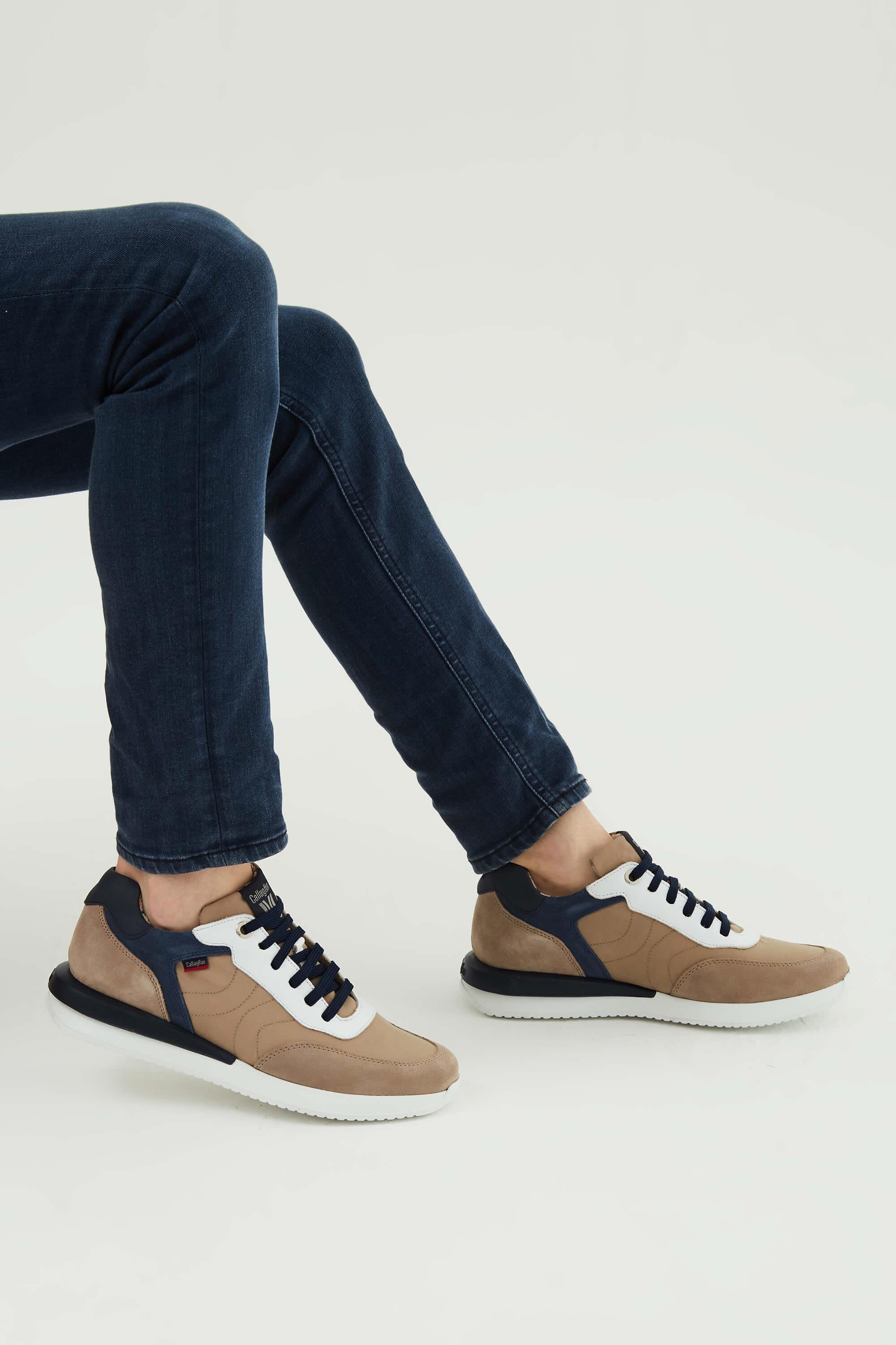 CALLAGHAN Erkek Hakiki Deri Bej Sneakers & Spor Ayakkabı