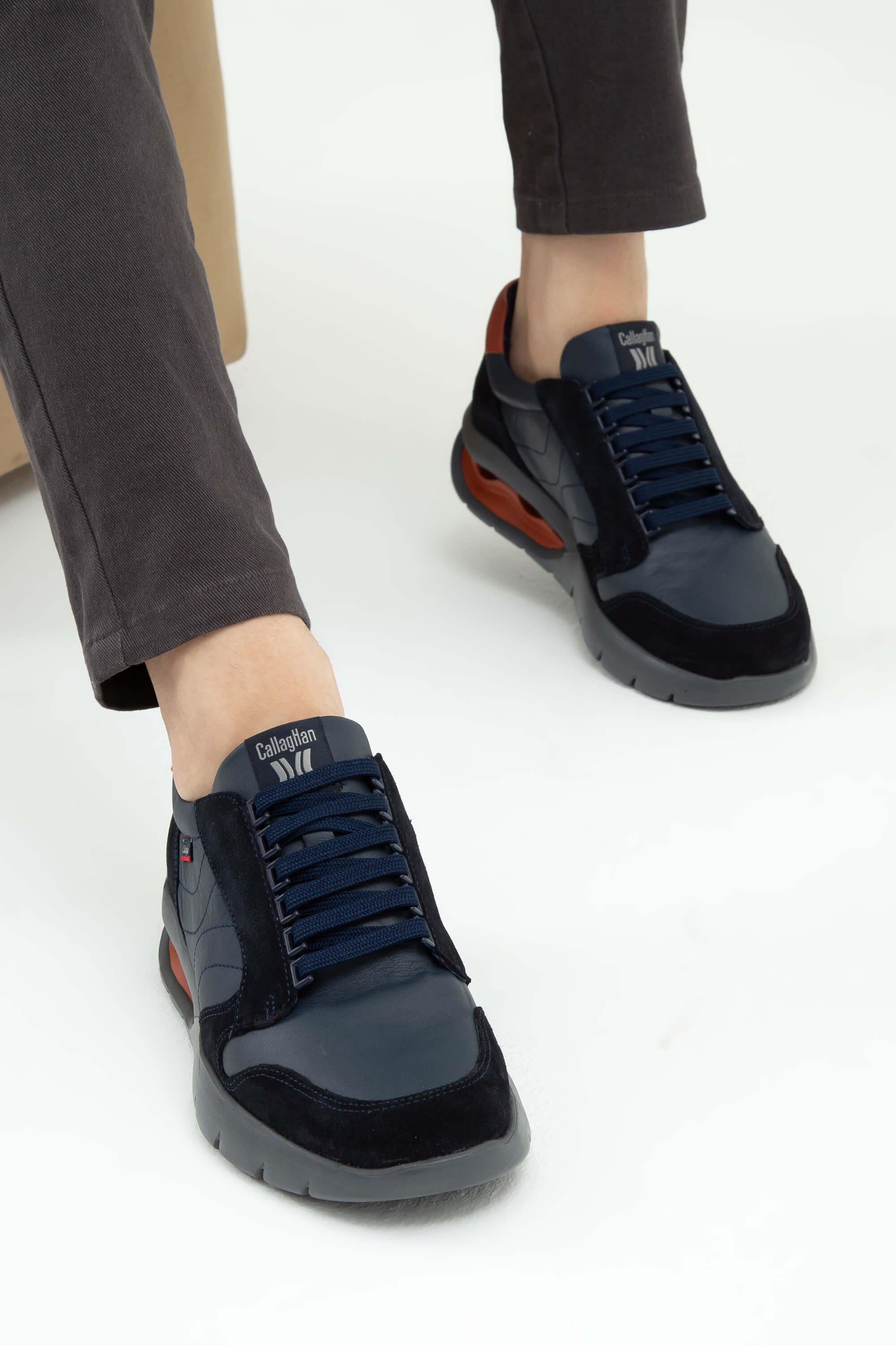 CALLAGHAN Erkek Hakiki Deri Mavi Sneakers & Spor Ayakkabı