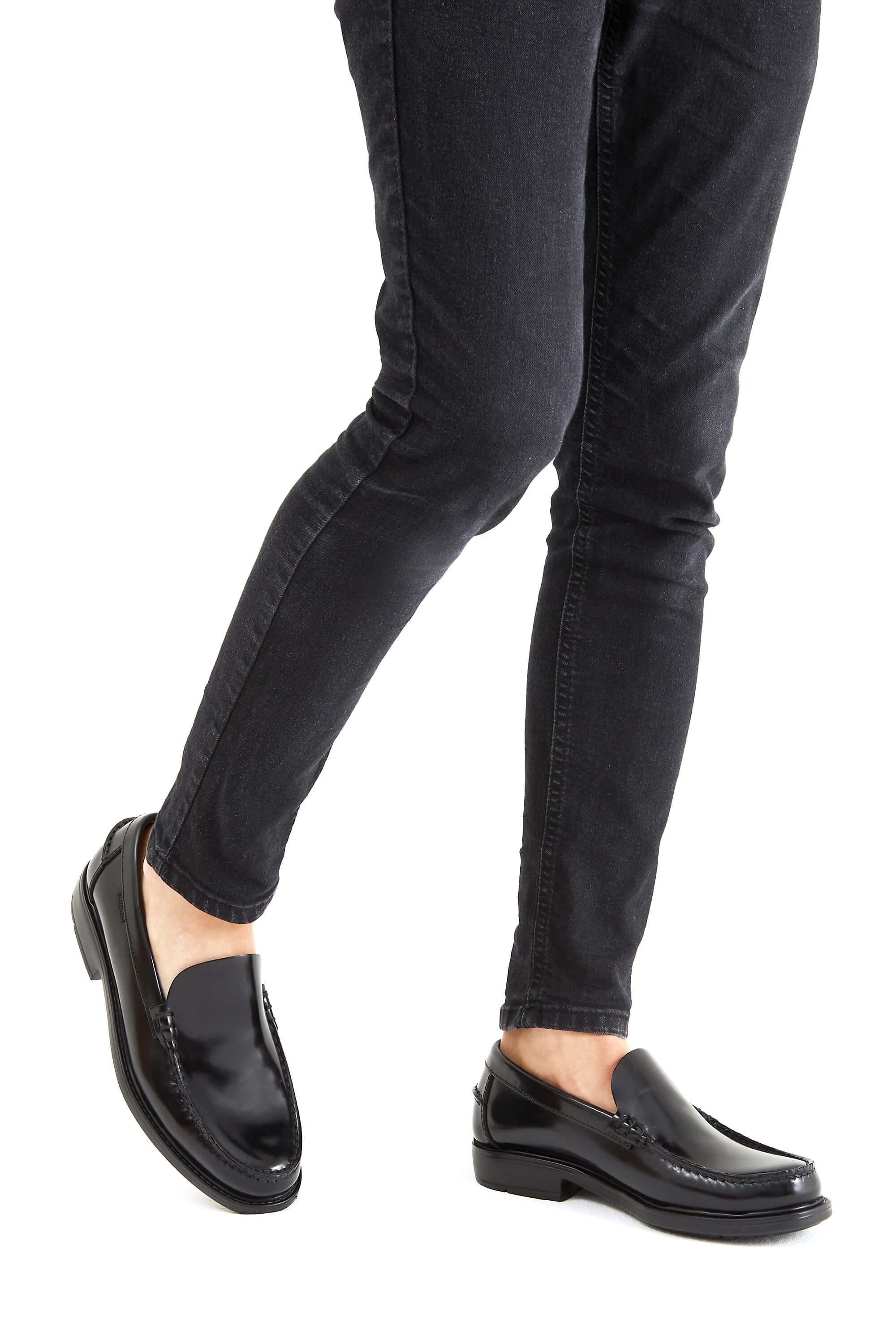 CALLAGHAN Erkek Hakiki Deri Siyah Açma Casual Ayakkabı