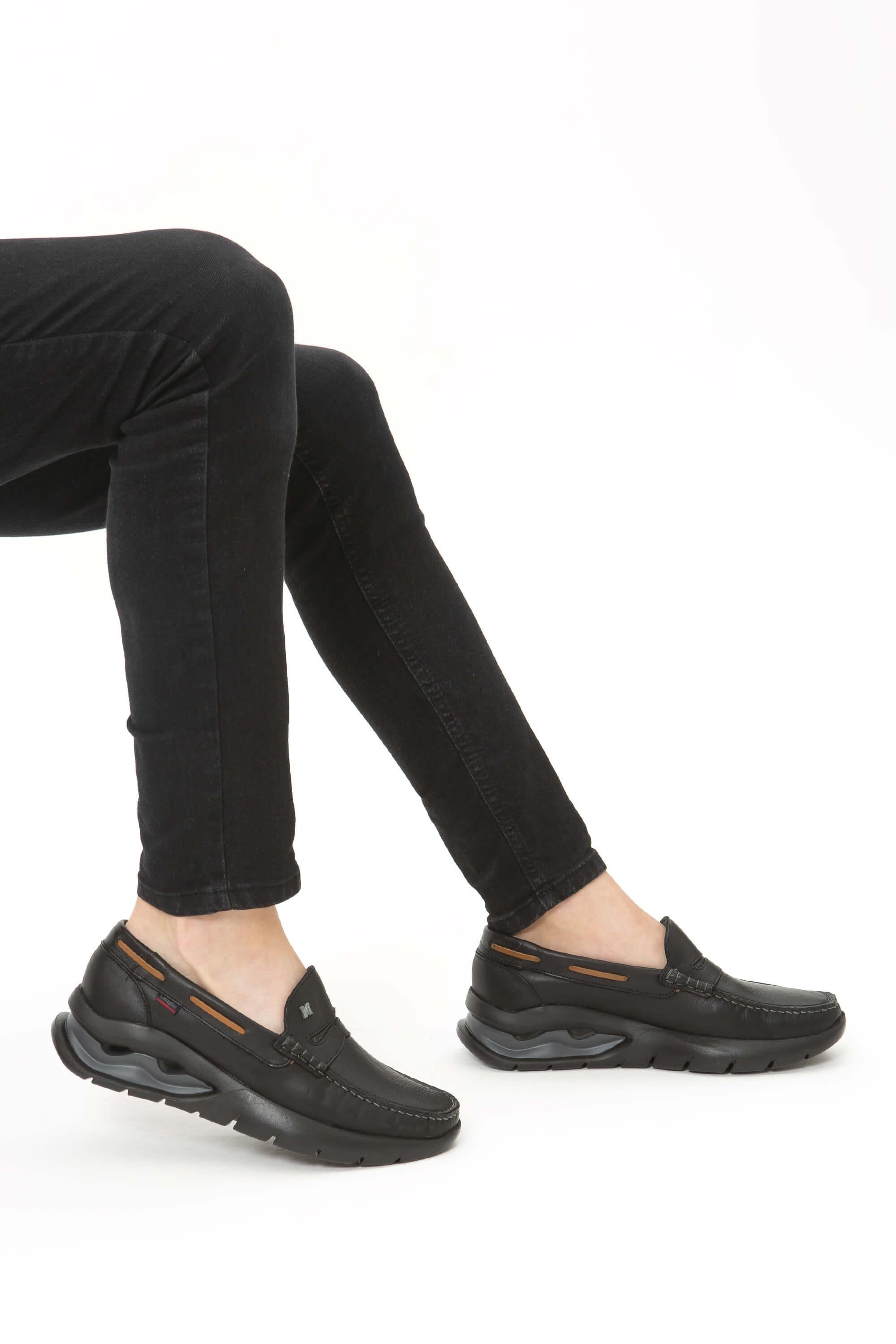 CALLAGHAN Erkek Hakiki Deri Siyah Casual Ayakkabı