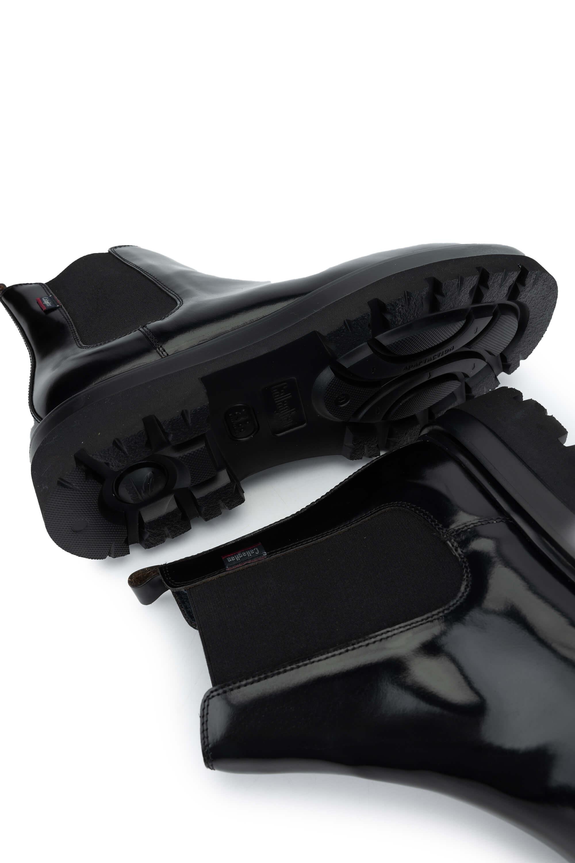 CALLAGHAN Erkek Hakiki Deri Siyah Casual Bot