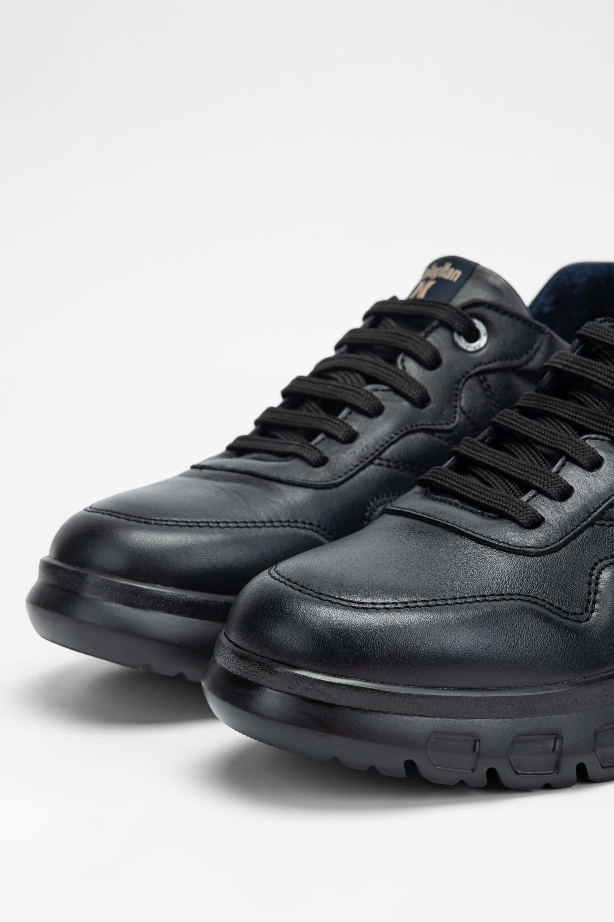 CALLAGHAN Erkek Hakiki Deri Siyah Deri Sneakers & Spor Ayakkabı