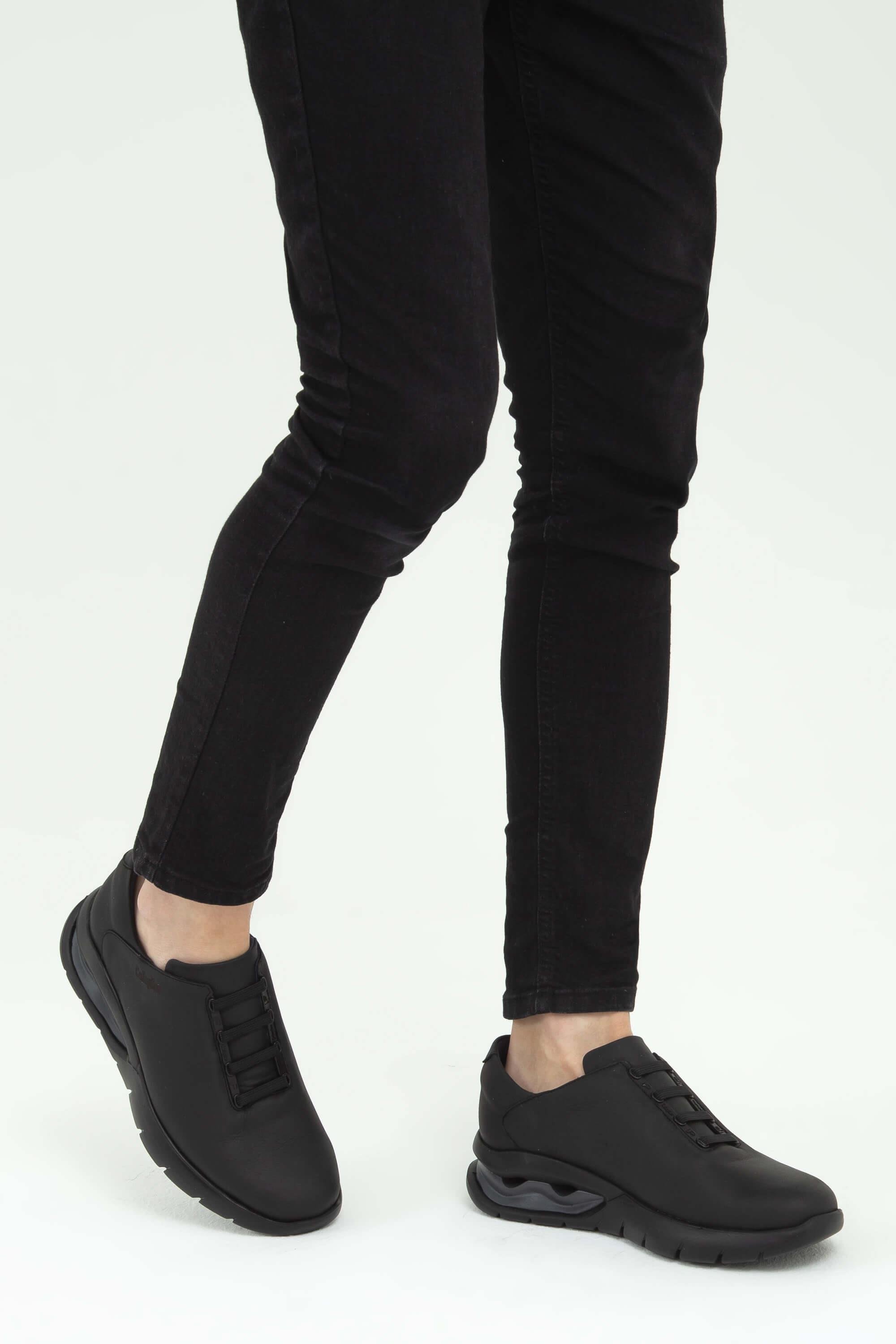 CALLAGHAN Erkek Hakiki Deri Siyah Sneakers & Spor Ayakkabı