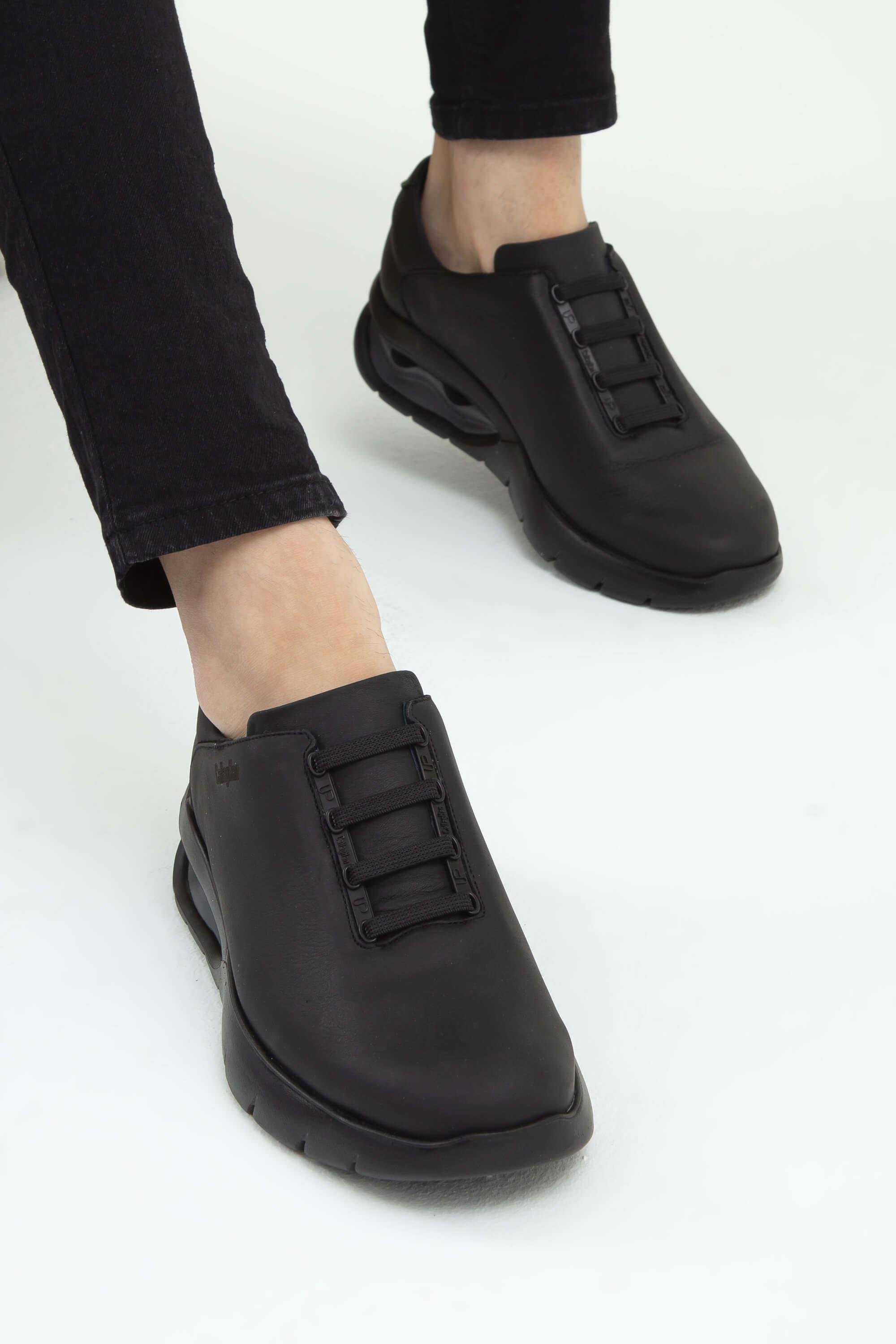 CALLAGHAN Erkek Hakiki Deri Siyah Sneakers & Spor Ayakkabı