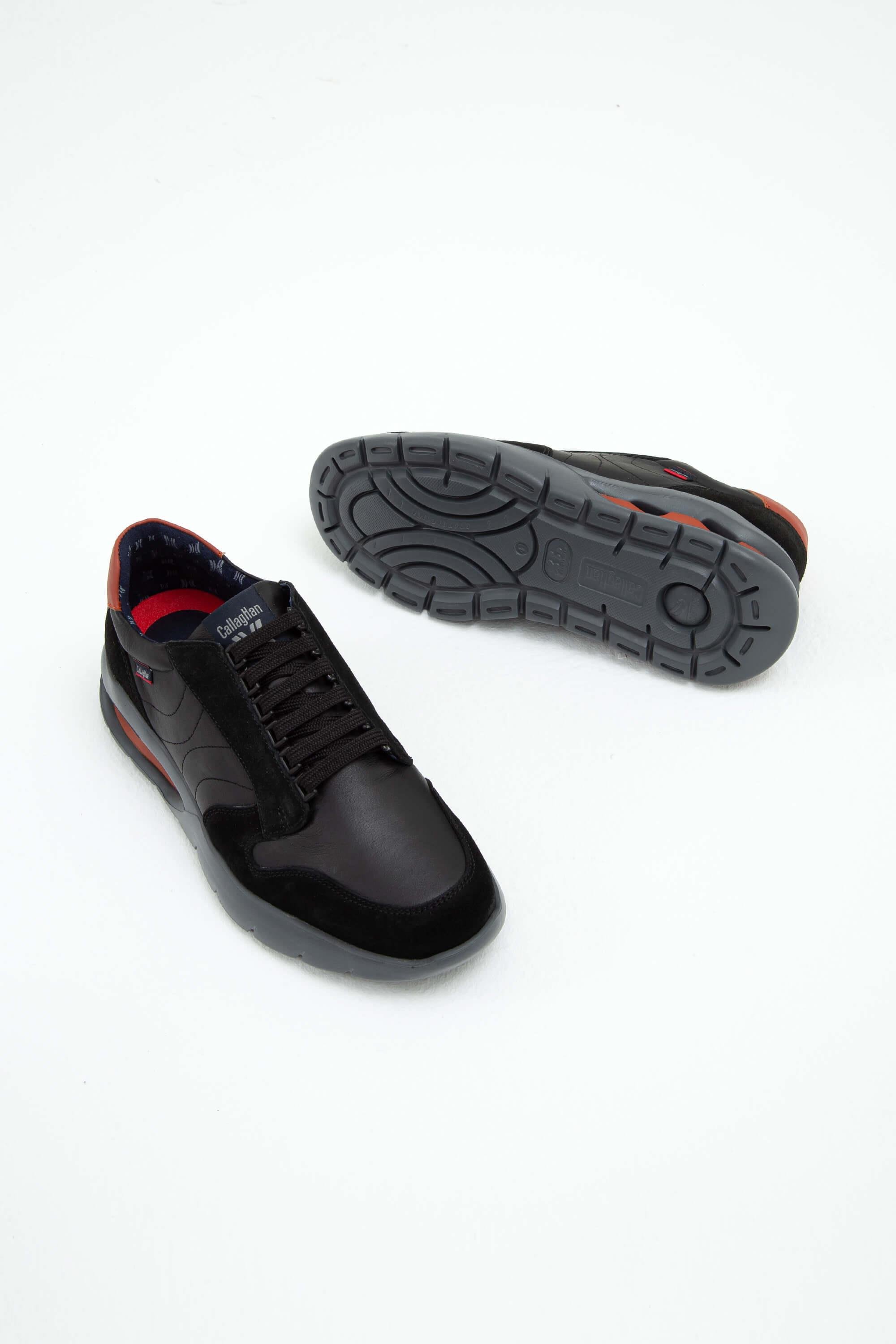 CALLAGHAN Erkek Hakiki Deri Siyah Sneakers & Spor Ayakkabı
