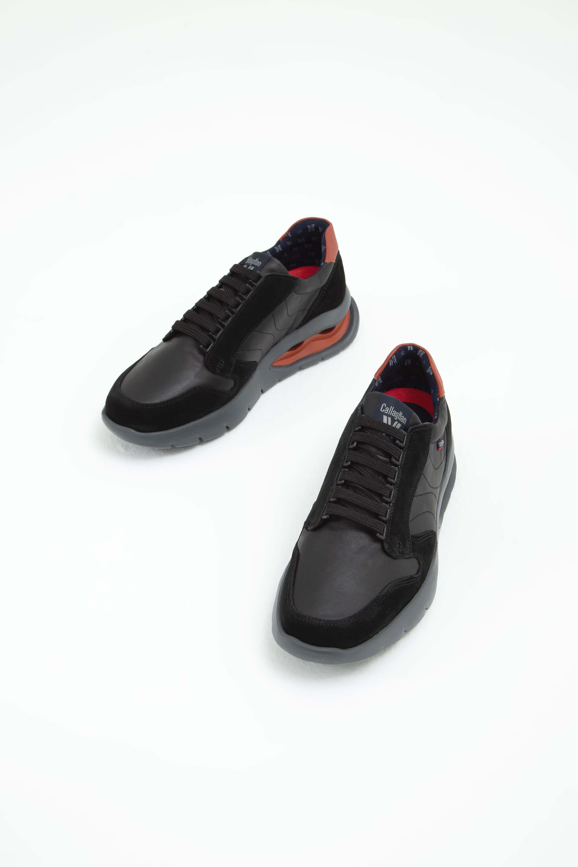 CALLAGHAN Erkek Hakiki Deri Siyah Sneakers & Spor Ayakkabı