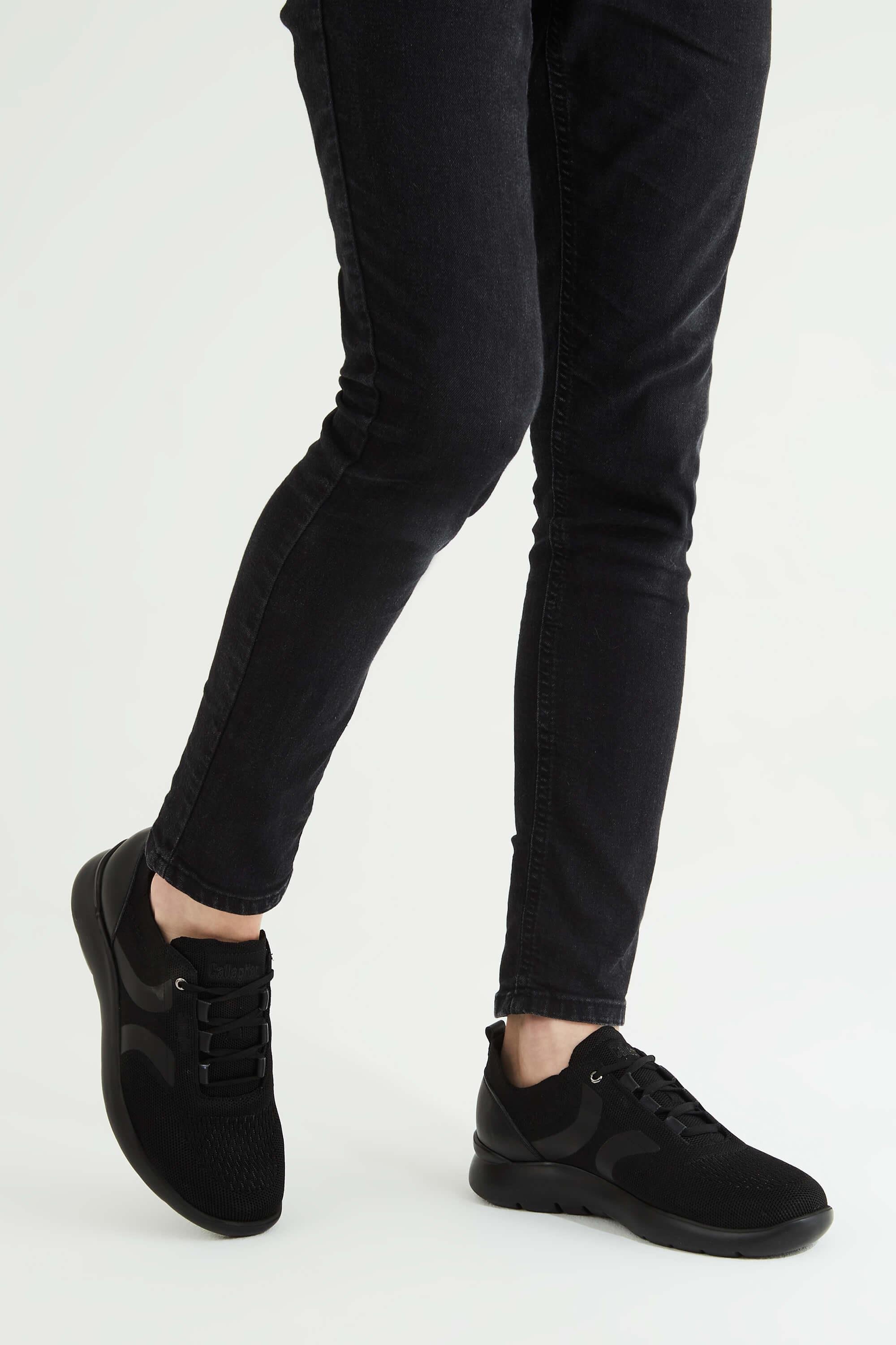 CALLAGHAN Erkek Tekstil Deri Siyah Sneakers & Spor Ayakkabı