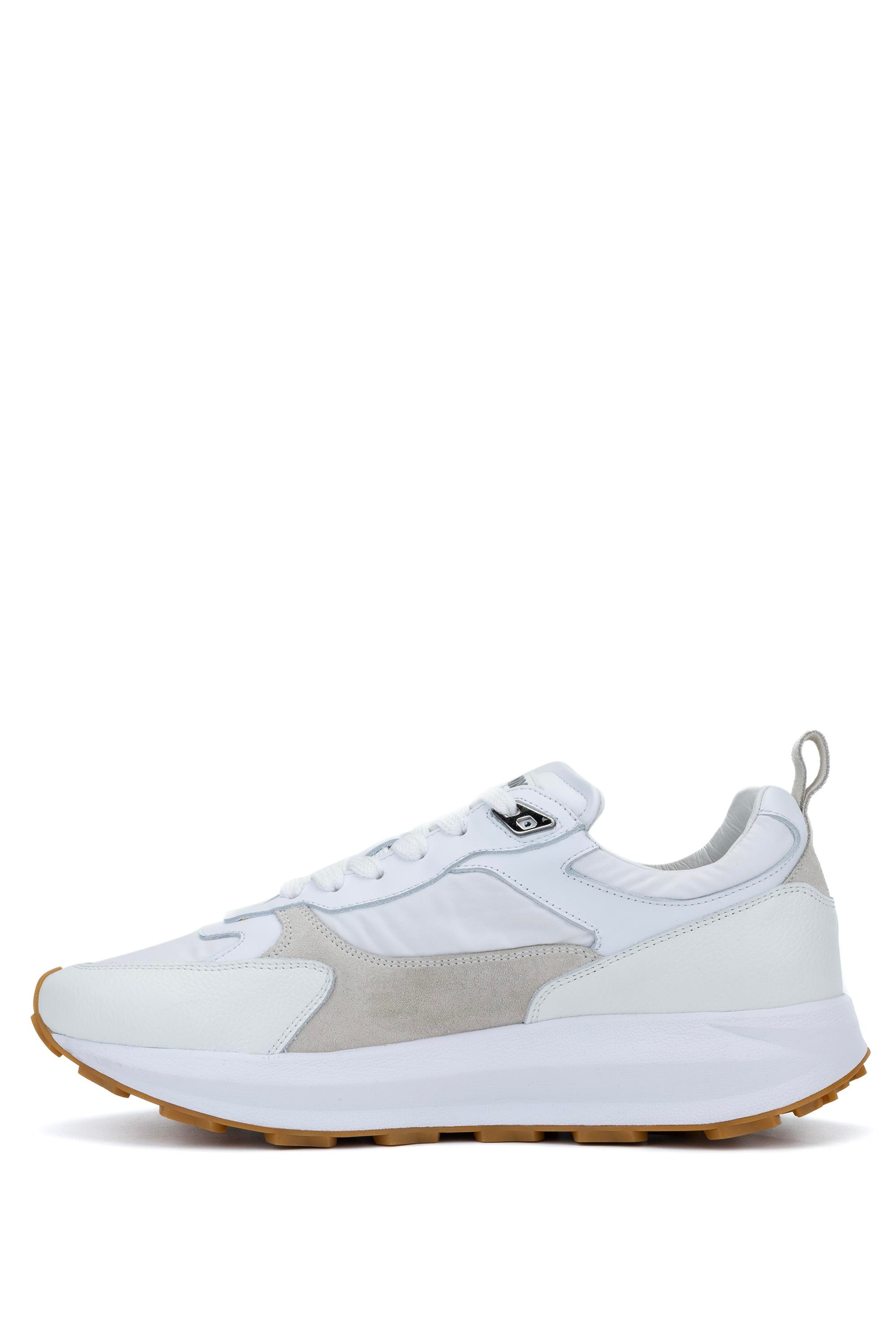 DINO BIGIONI Erkek Tekstil Deri Beyaz Sneakers & Spor Ayakkabı