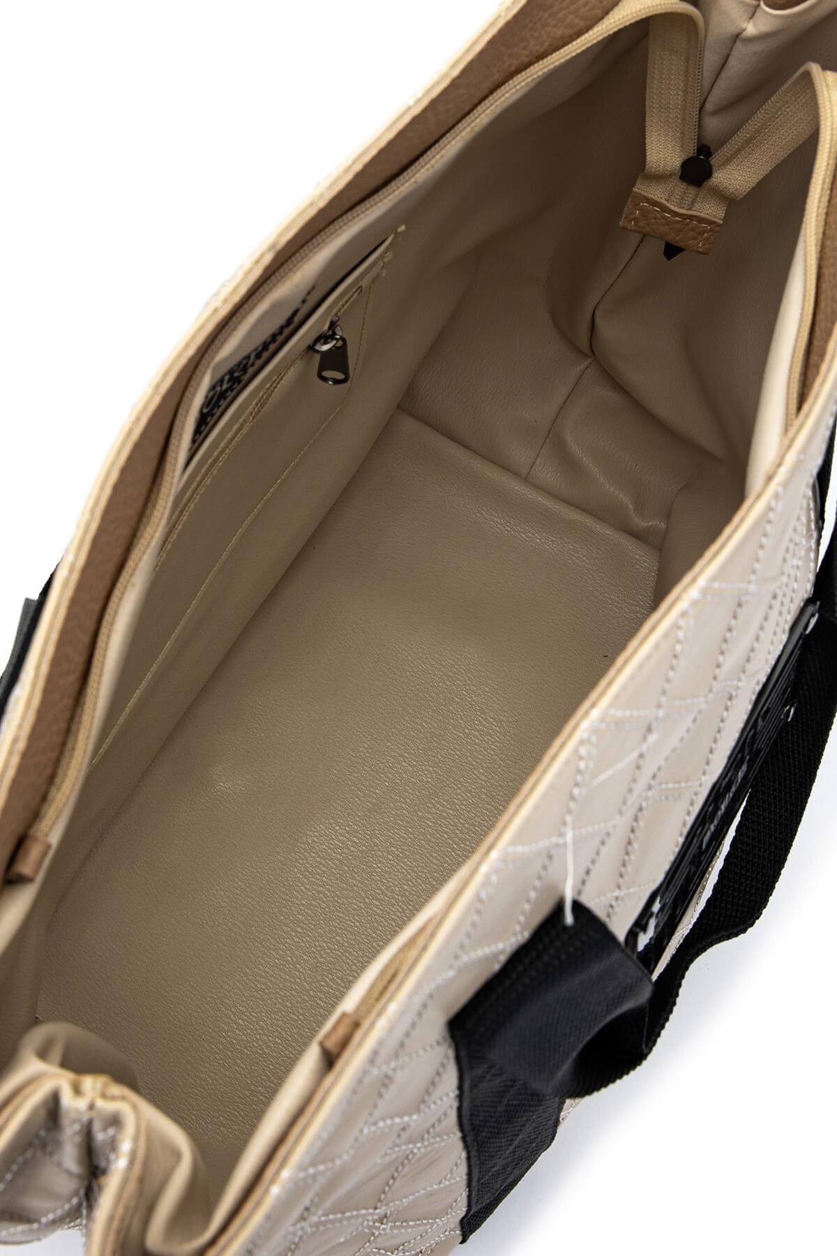 DOLCE Kadın Vegan Bej Kap Omuz Çanta