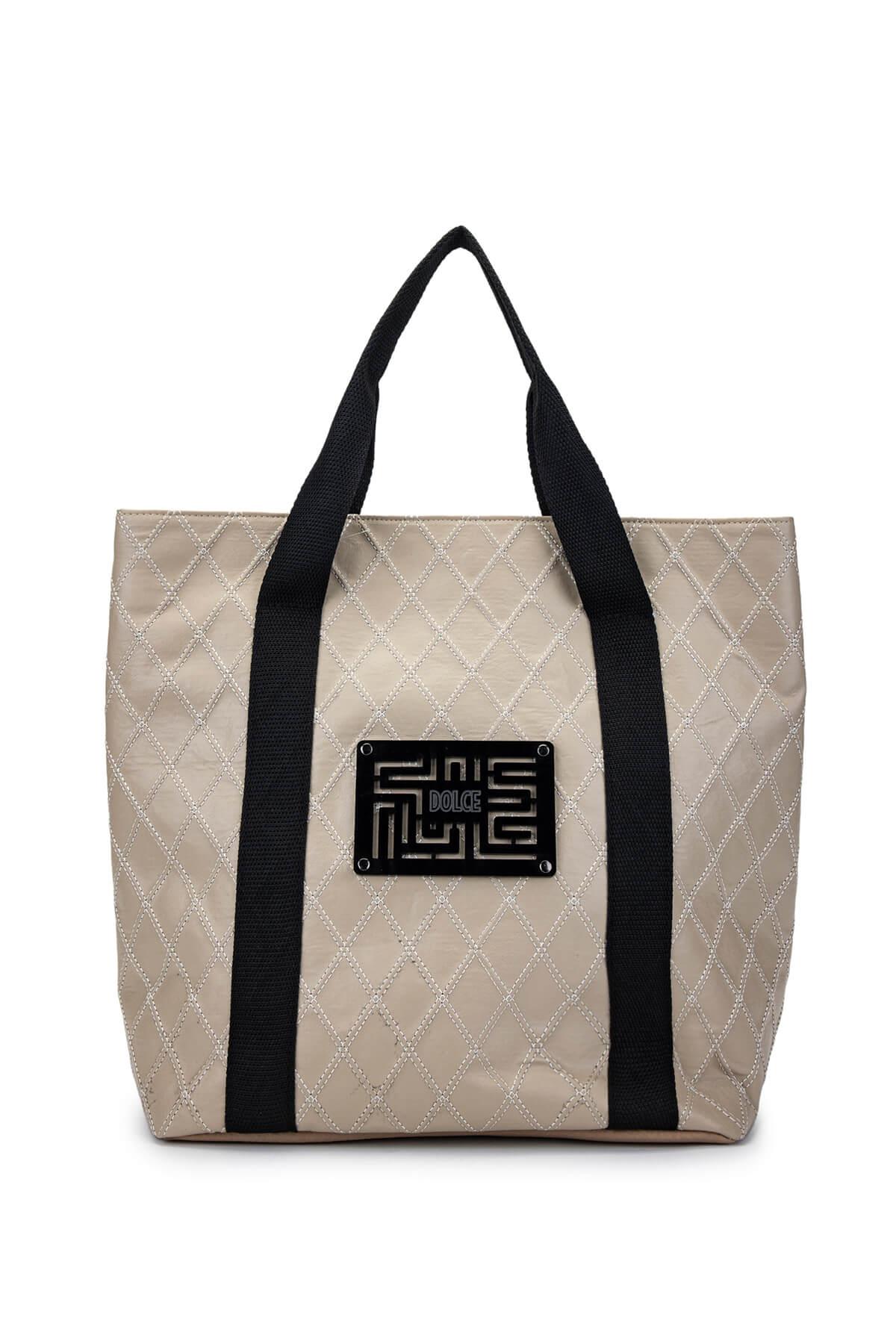 DOLCE Kadın Vegan Bej Kap Omuz Çanta