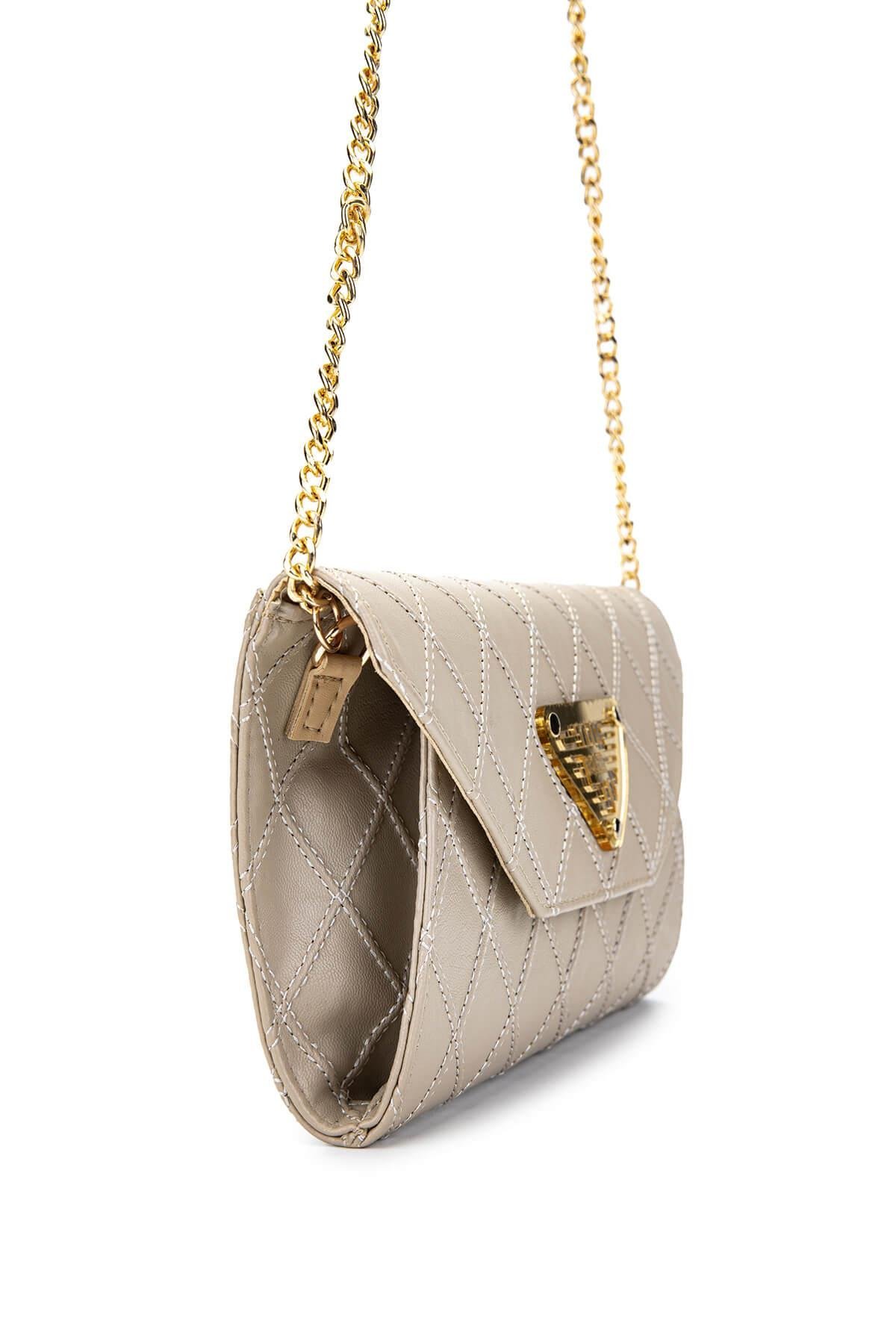 DOLCE Kadın Vegan Bej Kap Postacı Çanta