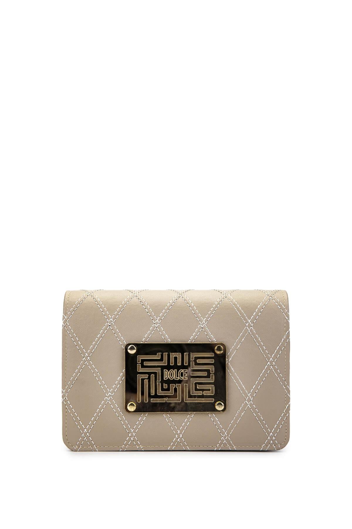 DOLCE Kadın Vegan Bej Kap Postacı Çanta