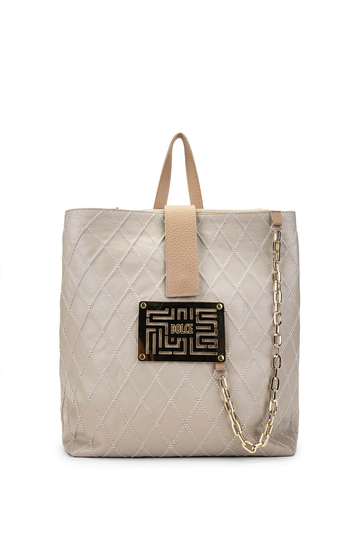 DOLCE Kadın Vegan Bej Kap Sırt Çantası