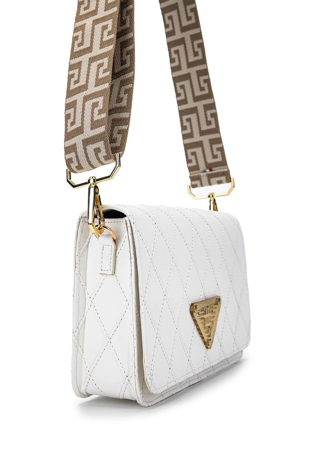 DOLCE Kadın Vegan Beyaz Kap Postacı Çanta