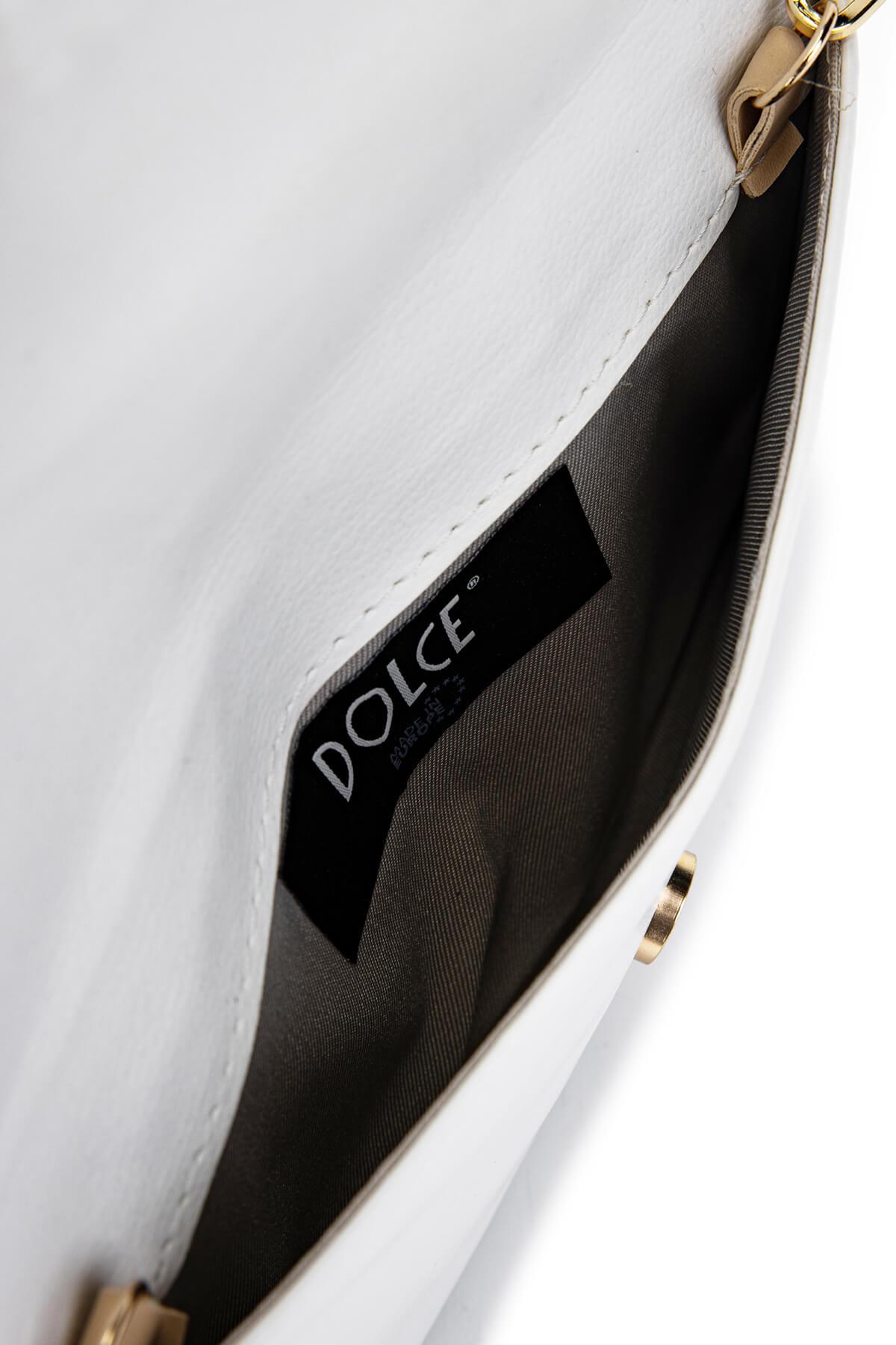 DOLCE Kadın Vegan Beyaz Postacı Çanta