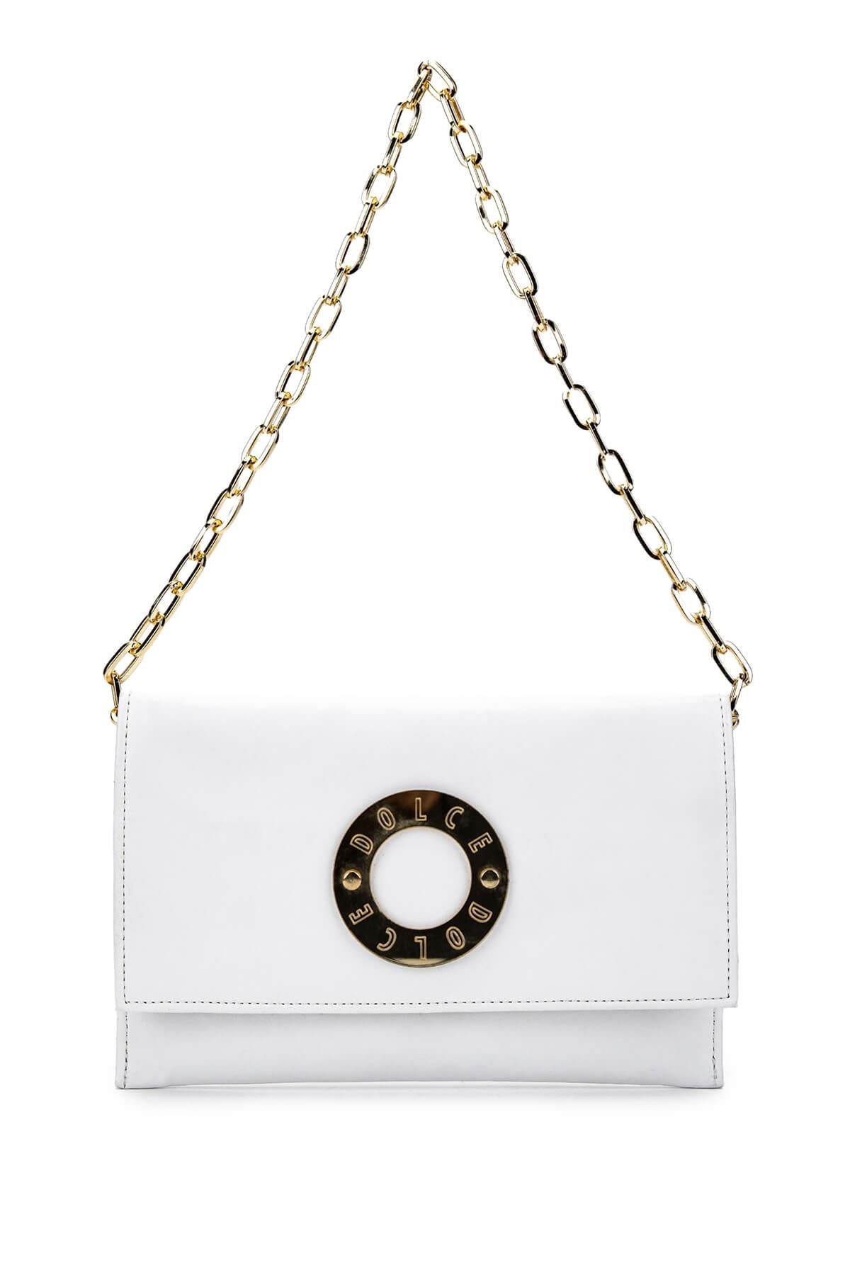 DOLCE Kadın Vegan Beyaz Postacı Çanta