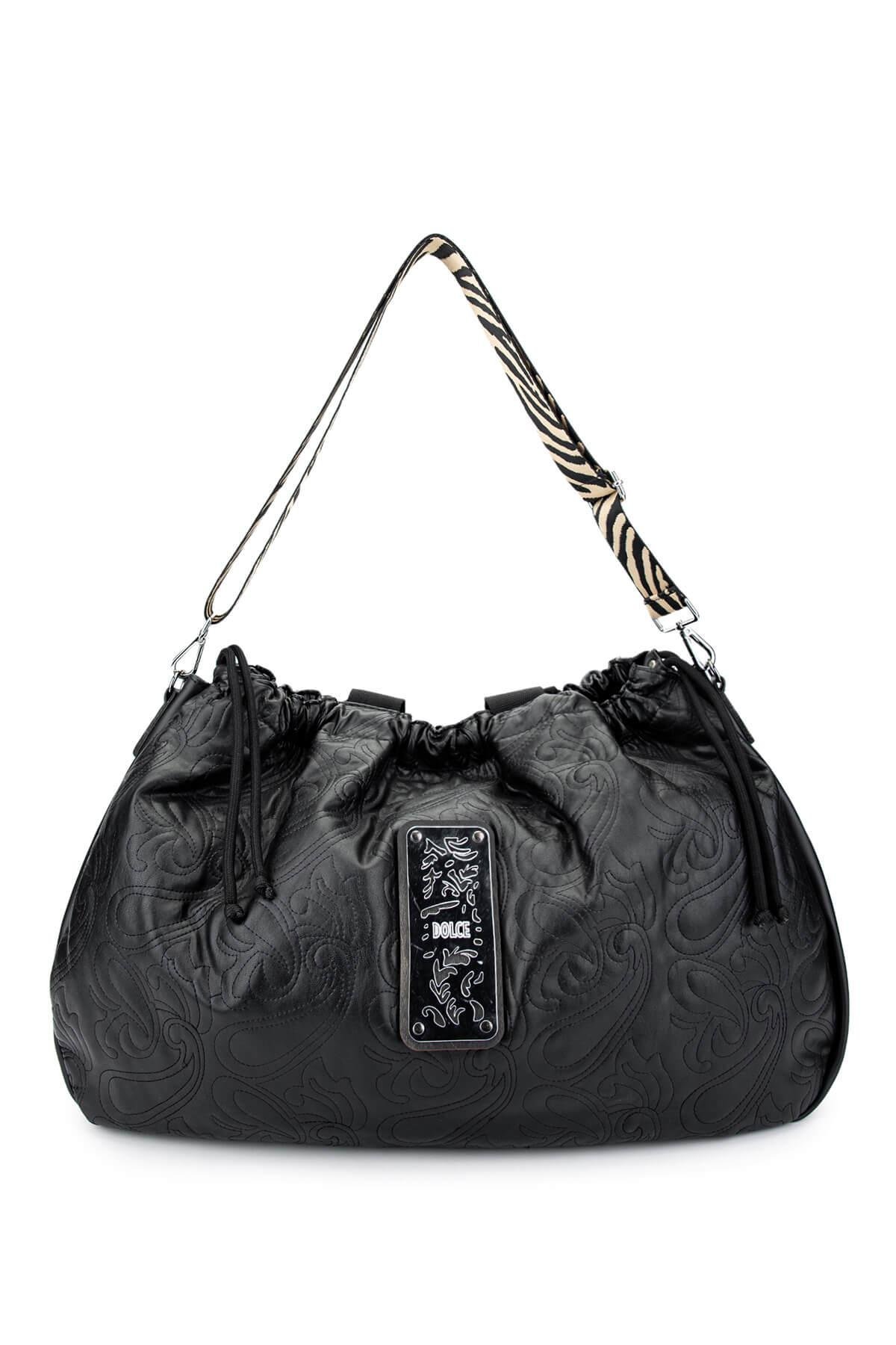 DOLCE Kadın Vegan Siyah Kap Omuz Çanta