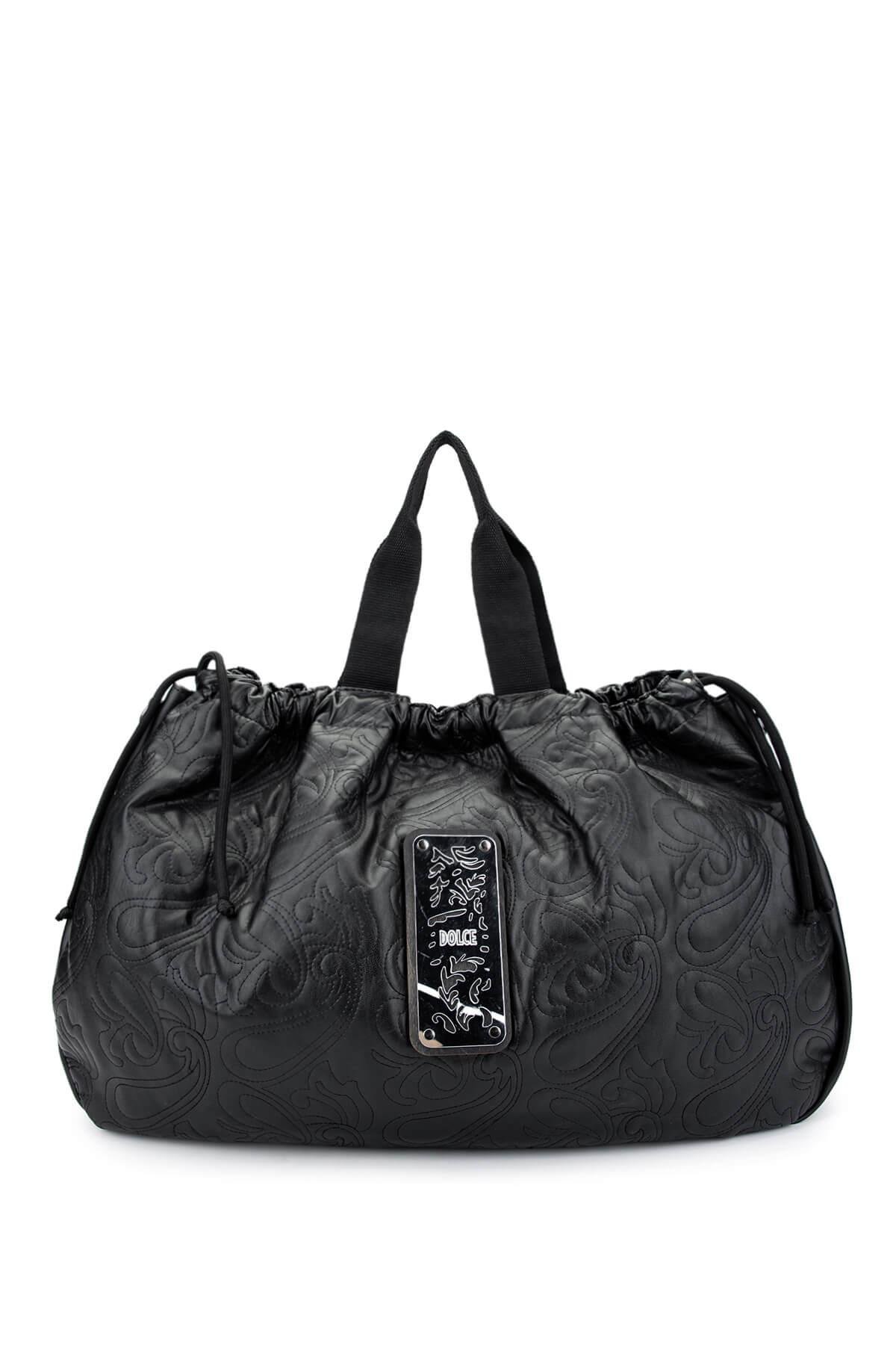 DOLCE Kadın Vegan Siyah Kap Omuz Çanta