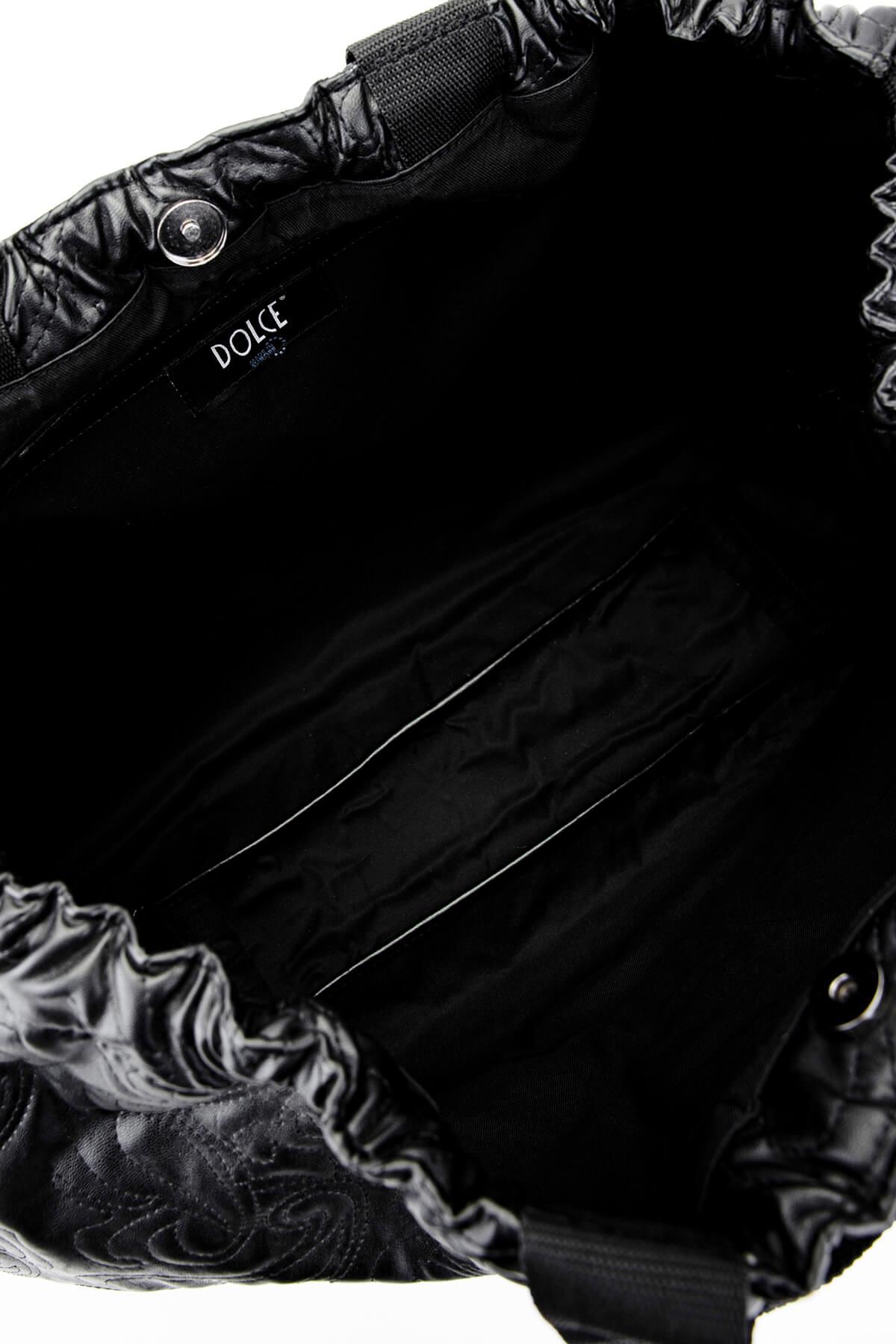 DOLCE Kadın Vegan Siyah Kap Omuz Çanta