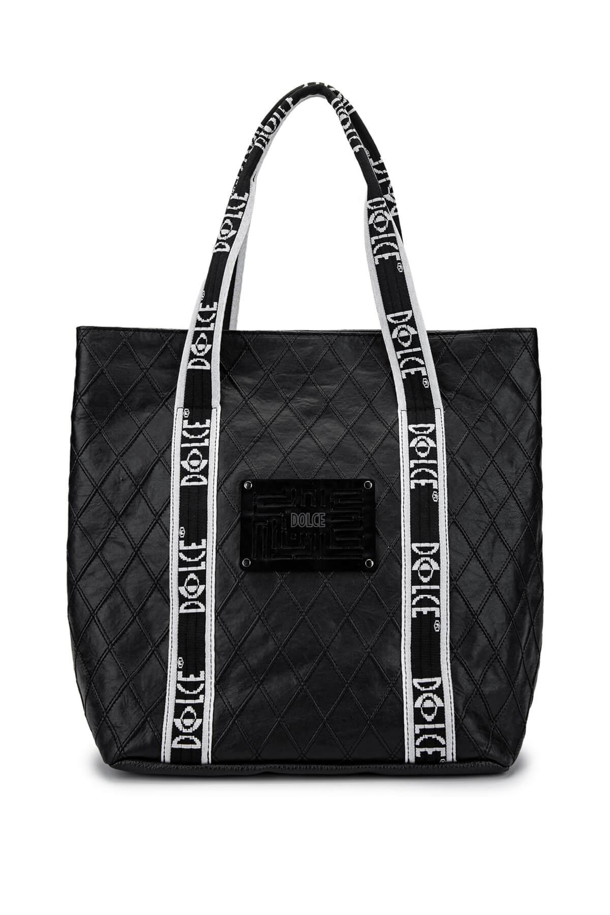 DOLCE Kadın Vegan Siyah Kap Omuz Çanta