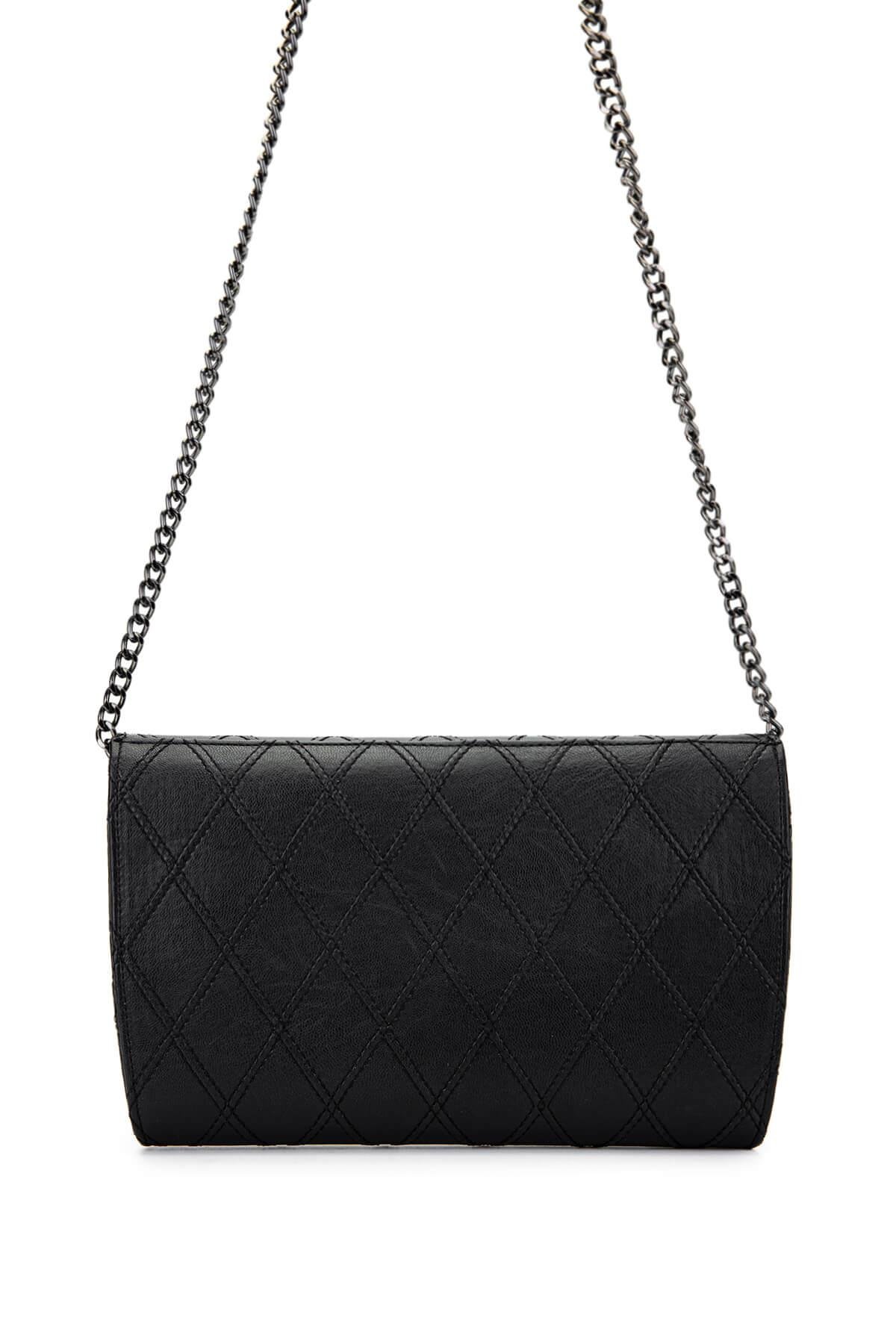 DOLCE Kadın Vegan Siyah Kap Postacı Çanta