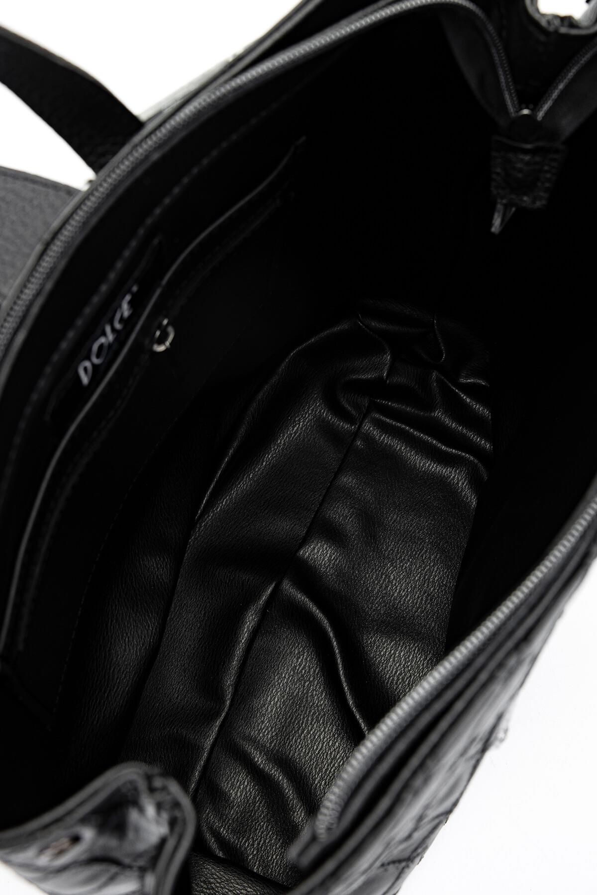 DOLCE Kadın Vegan Siyah Kap Sırt Çantası