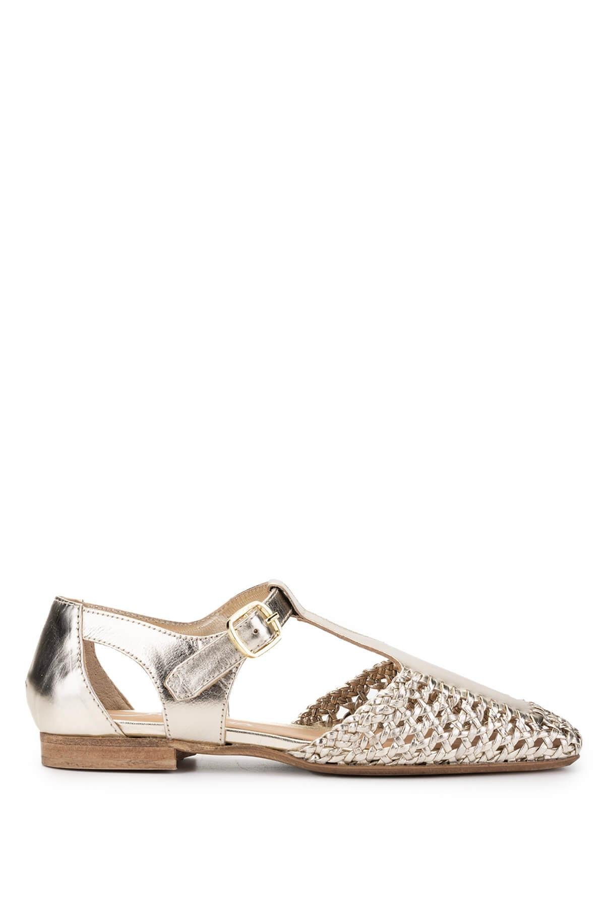 DONNA CAROLINA Kadın Hakiki Deri Dore Babet Ayakkabı