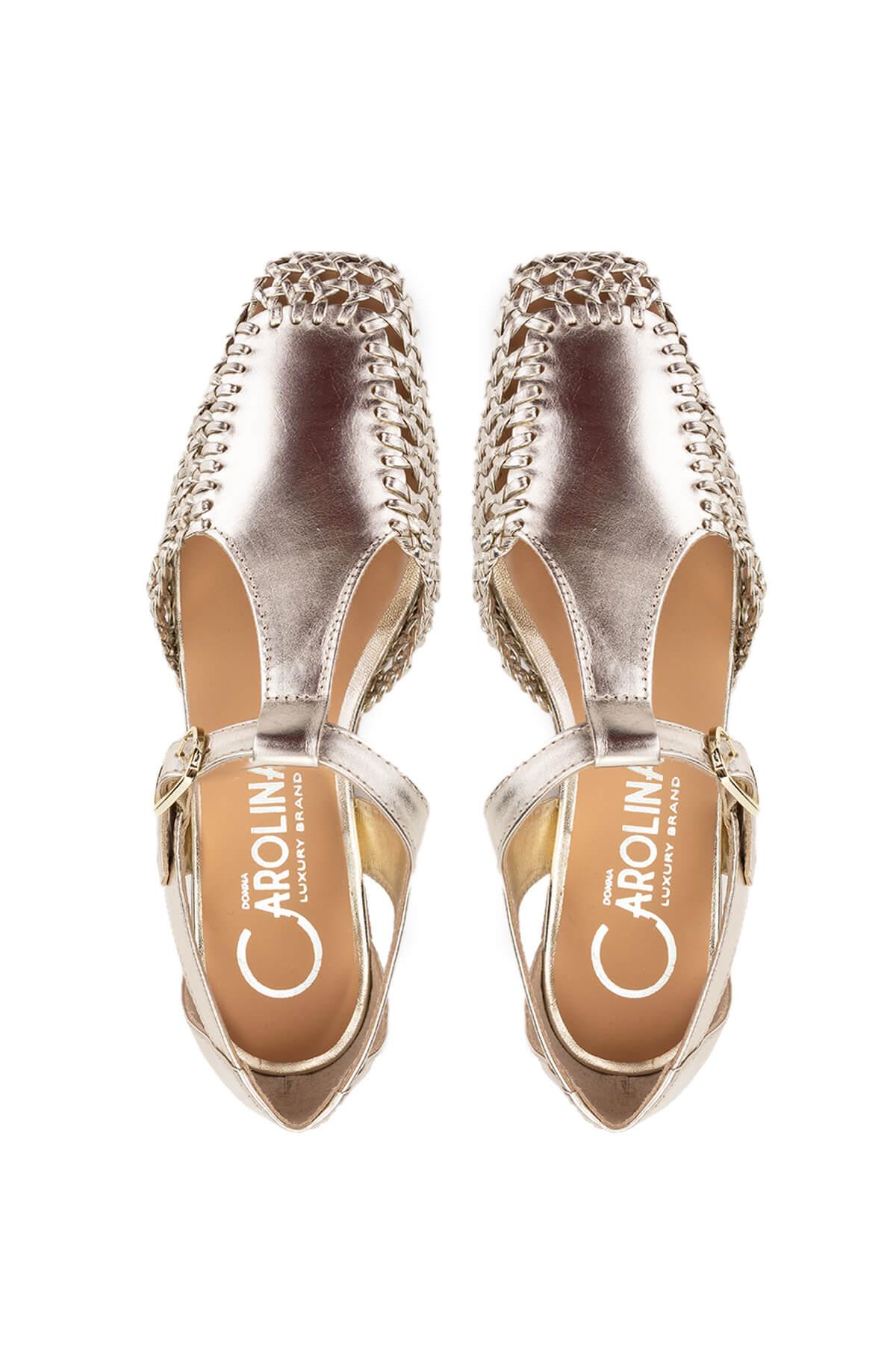 DONNA CAROLINA Kadın Hakiki Deri Dore Babet Ayakkabı