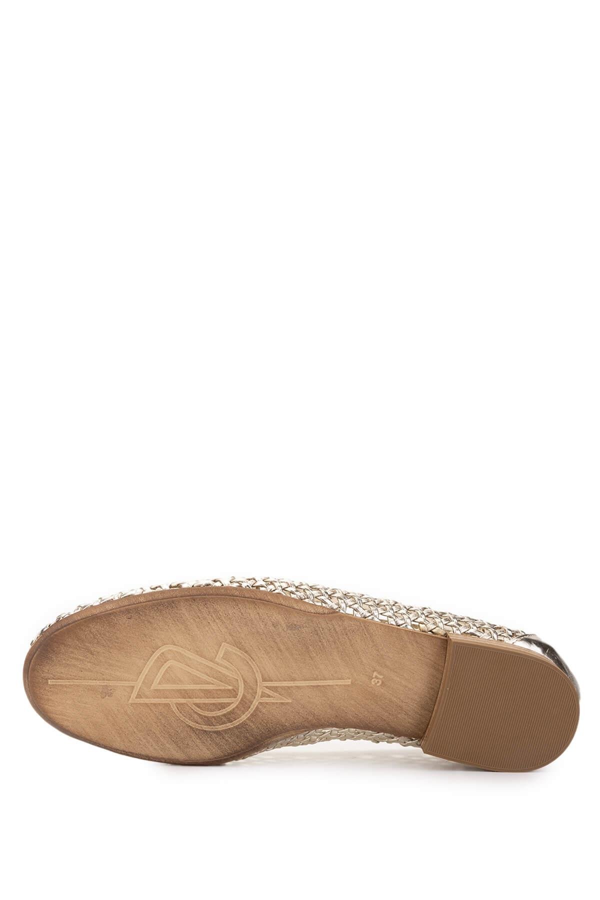 DONNA CAROLINA Kadın Hakiki Deri Dore Babet Ayakkabı