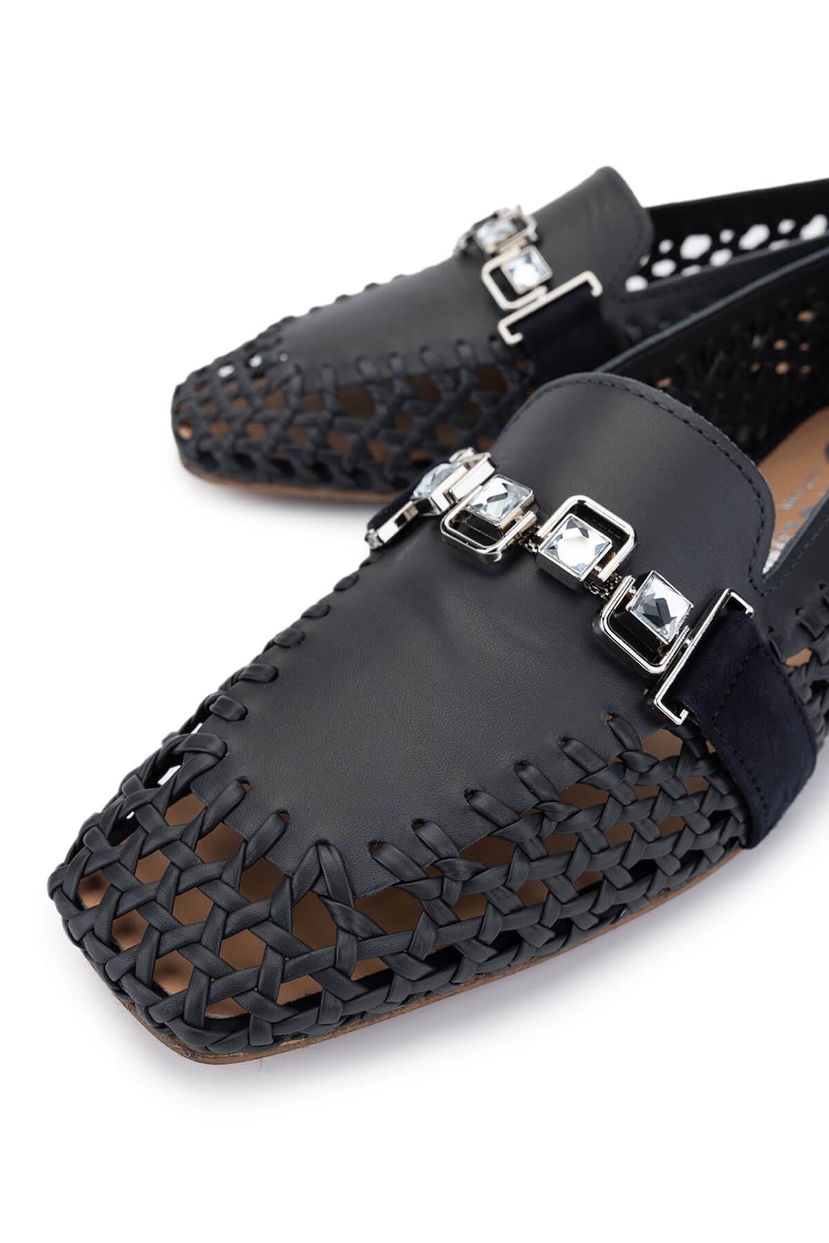 DONNA CAROLINA Kadın Hakiki Deri Lacivert Loafer Ayakkabı