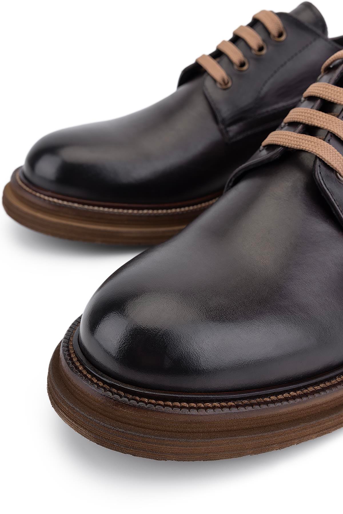 Exton Erkek Hakiki Deri Kahverengi Casual Ayakkabı