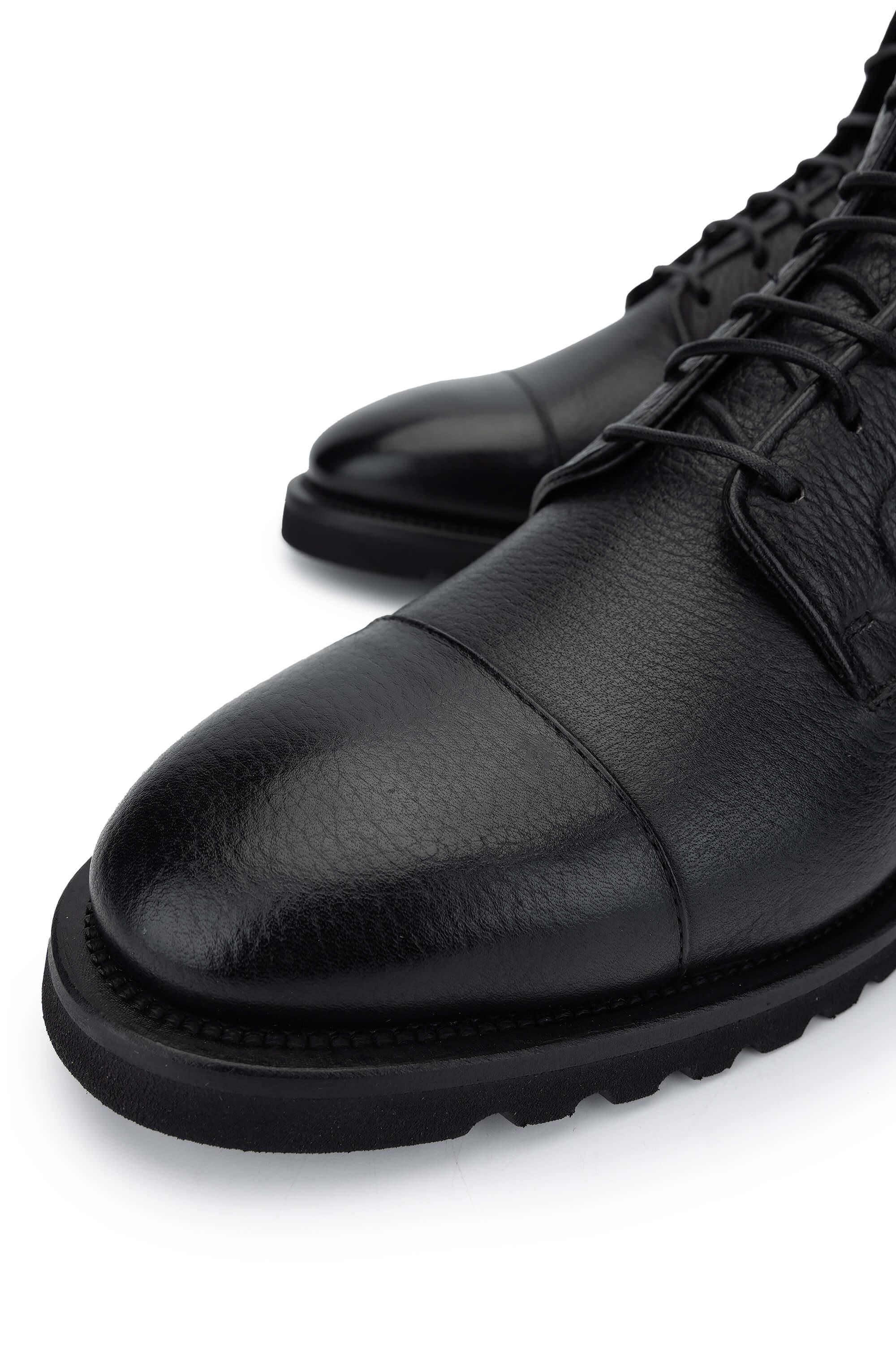 Fabi Erkek Hakiki Deri Siyah Casual Bot