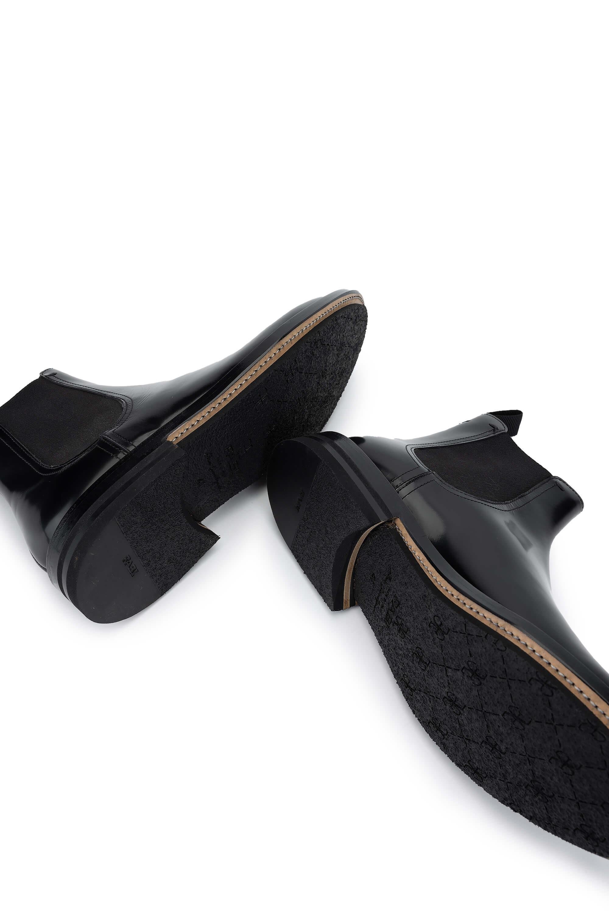 Fabi Erkek Hakiki Deri Siyah Klasik Bot