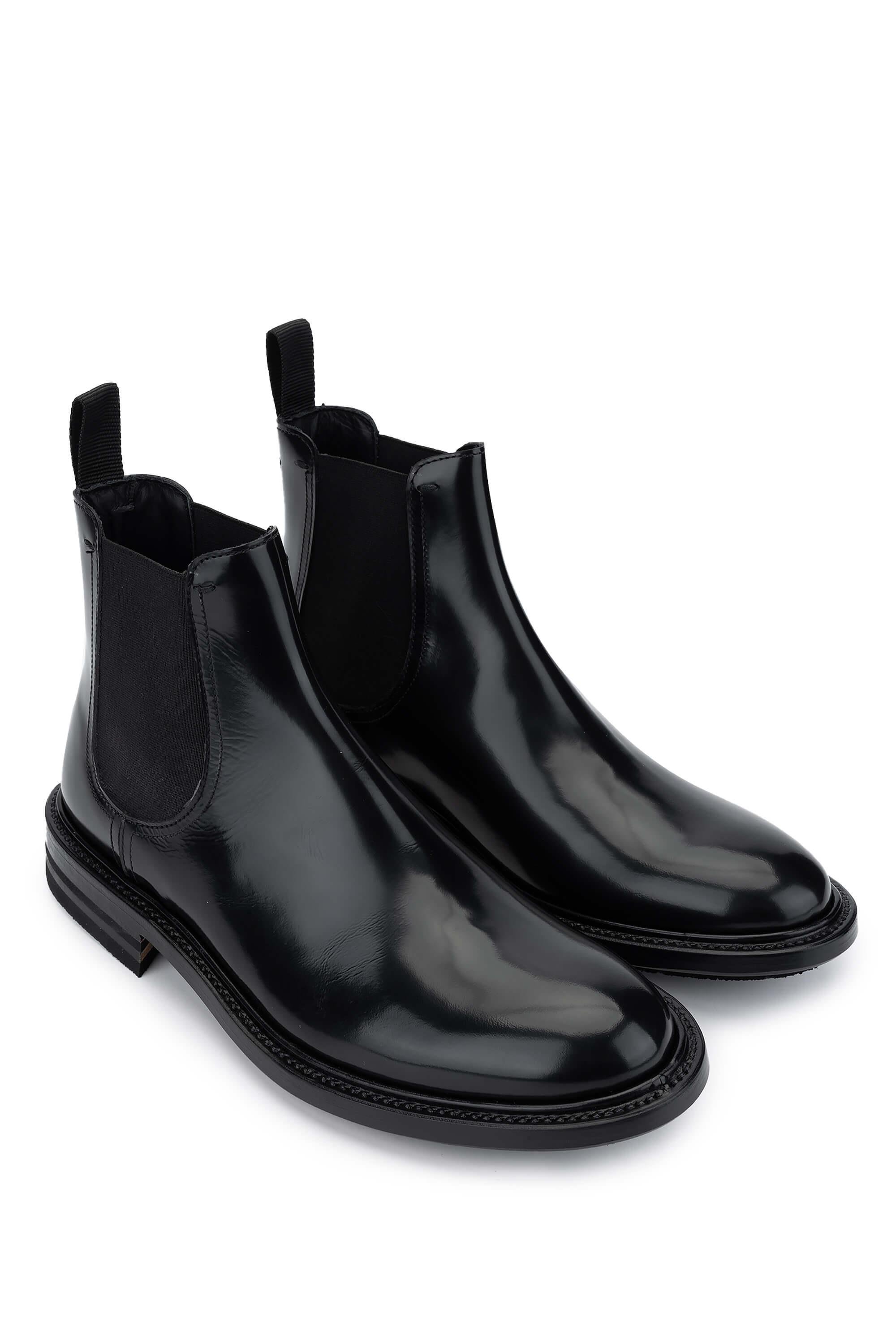 Fabi Erkek Hakiki Deri Siyah Klasik Bot