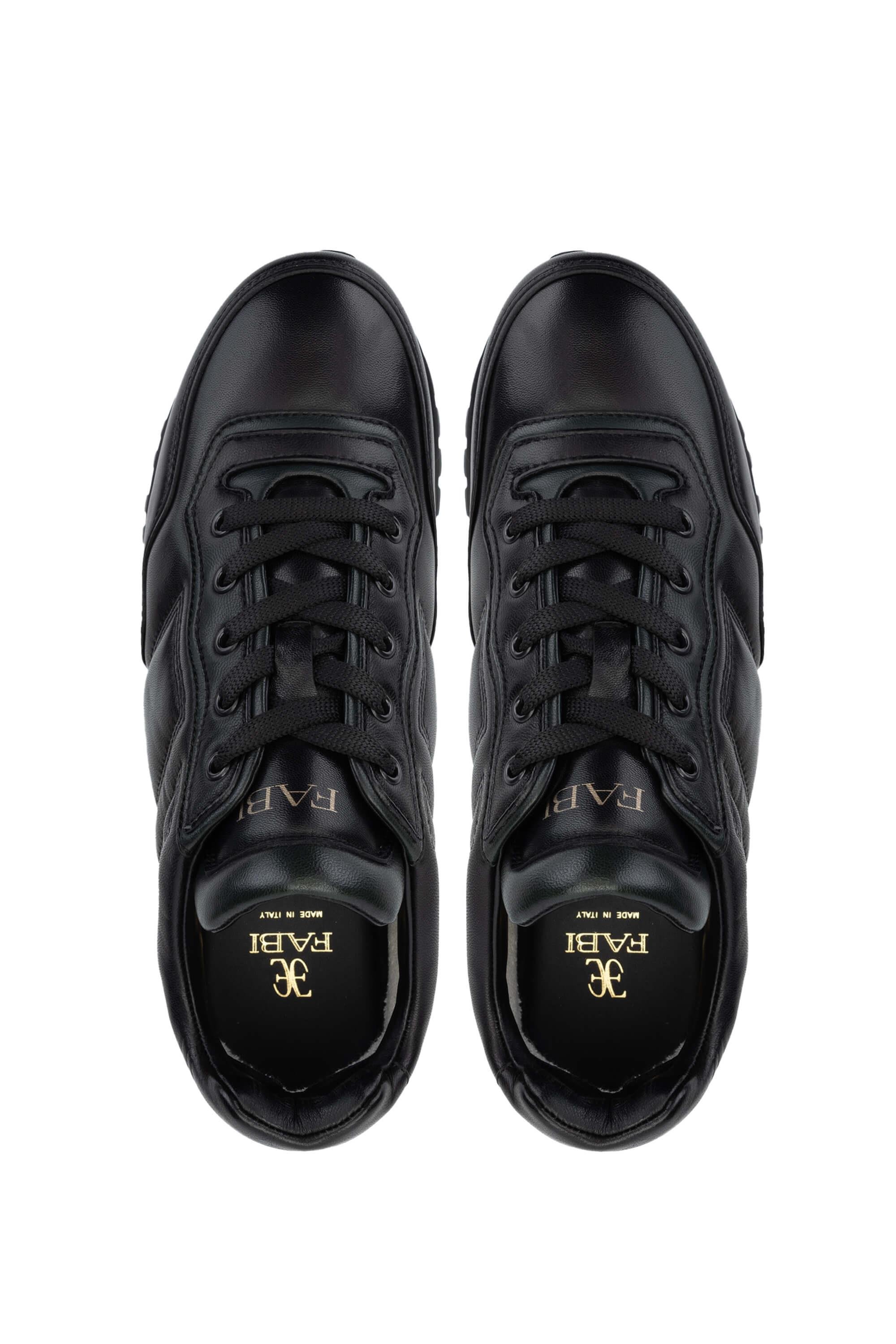 Fabi Erkek Hakiki Deri Siyah Sneakers & Spor Ayakkabı