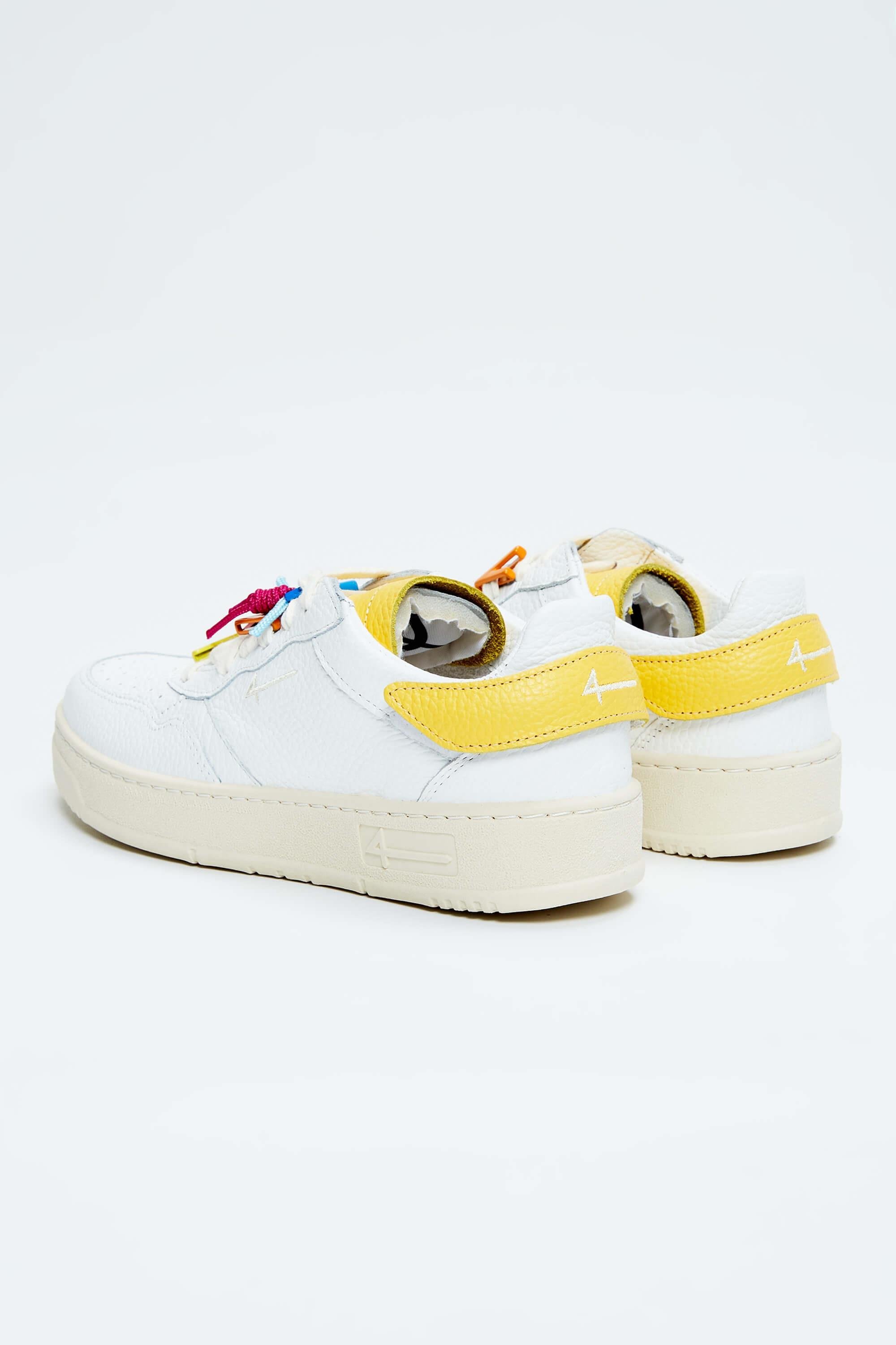 Fourline Kadın Hakiki Deri Beyaz\Sarı Sneakers & Spor Ayakkabı