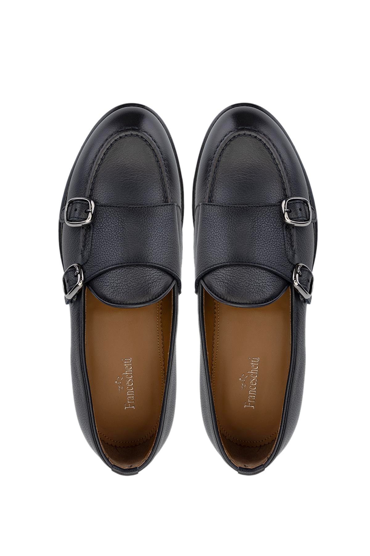 Franceschetti Erkek Hakiki Deri Antrasit Loafer Ayakkabı
