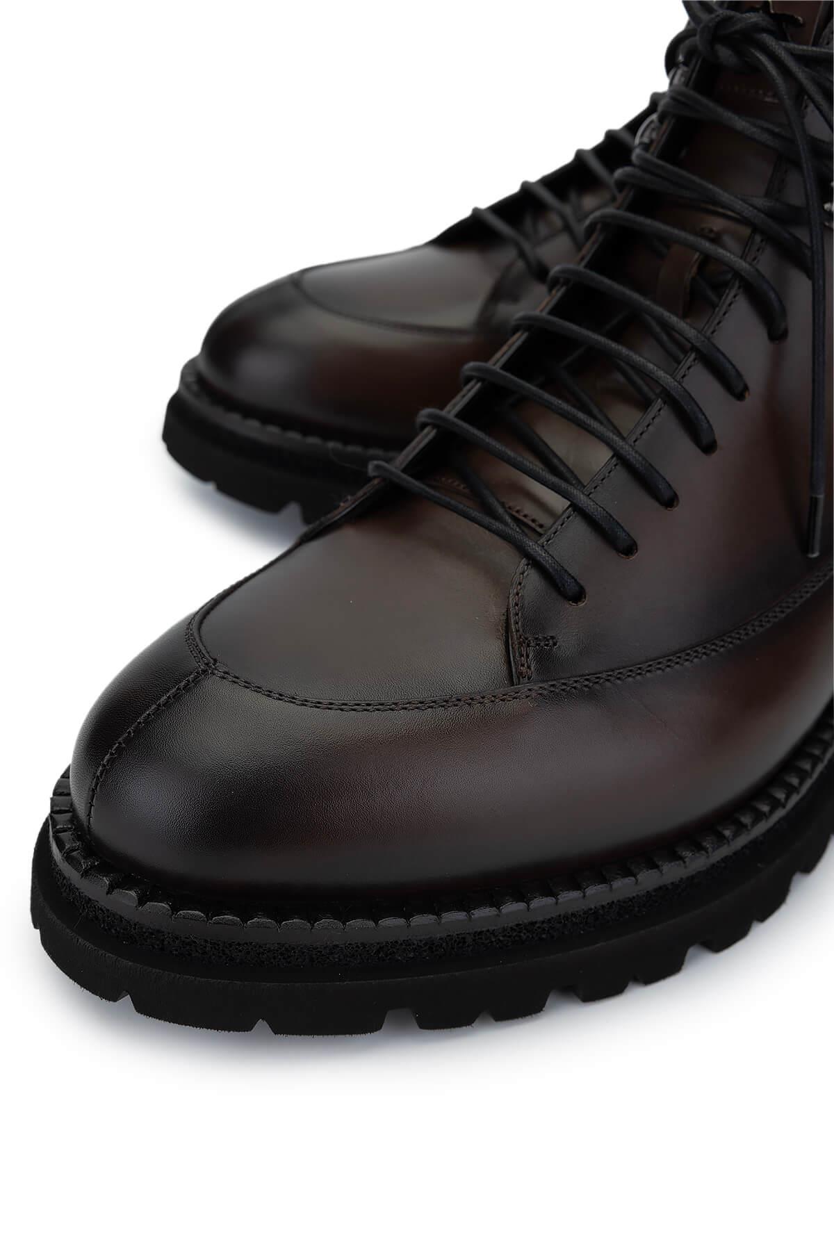 Franceschetti Erkek Hakiki Deri Kahverengi Casual Bot