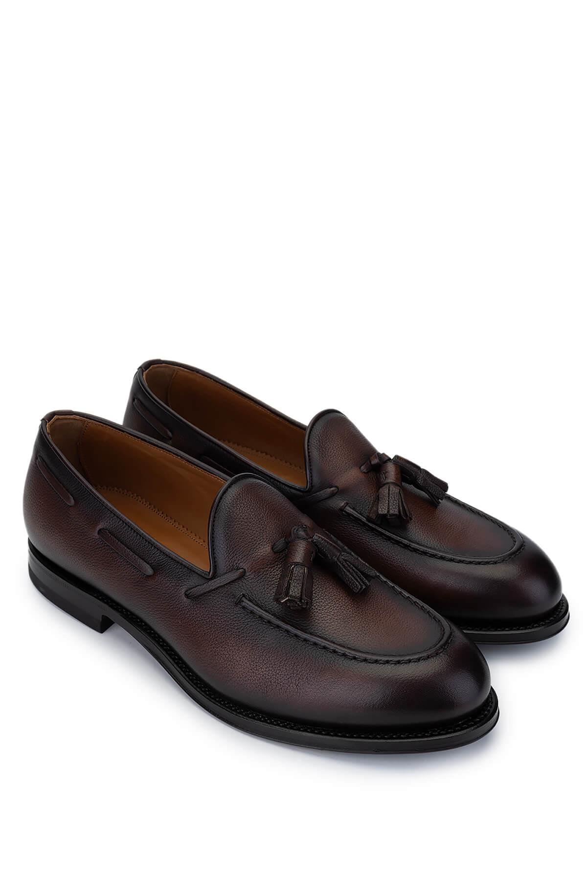 Franceschetti Erkek Hakiki Deri Kahverengi Loafer Ayakkabı