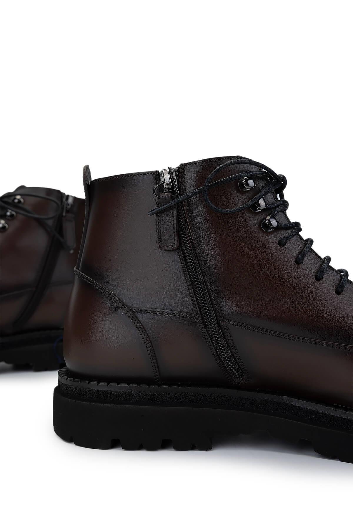 Franceschetti Erkek Hakiki Deri Kahverengi Casual Bot