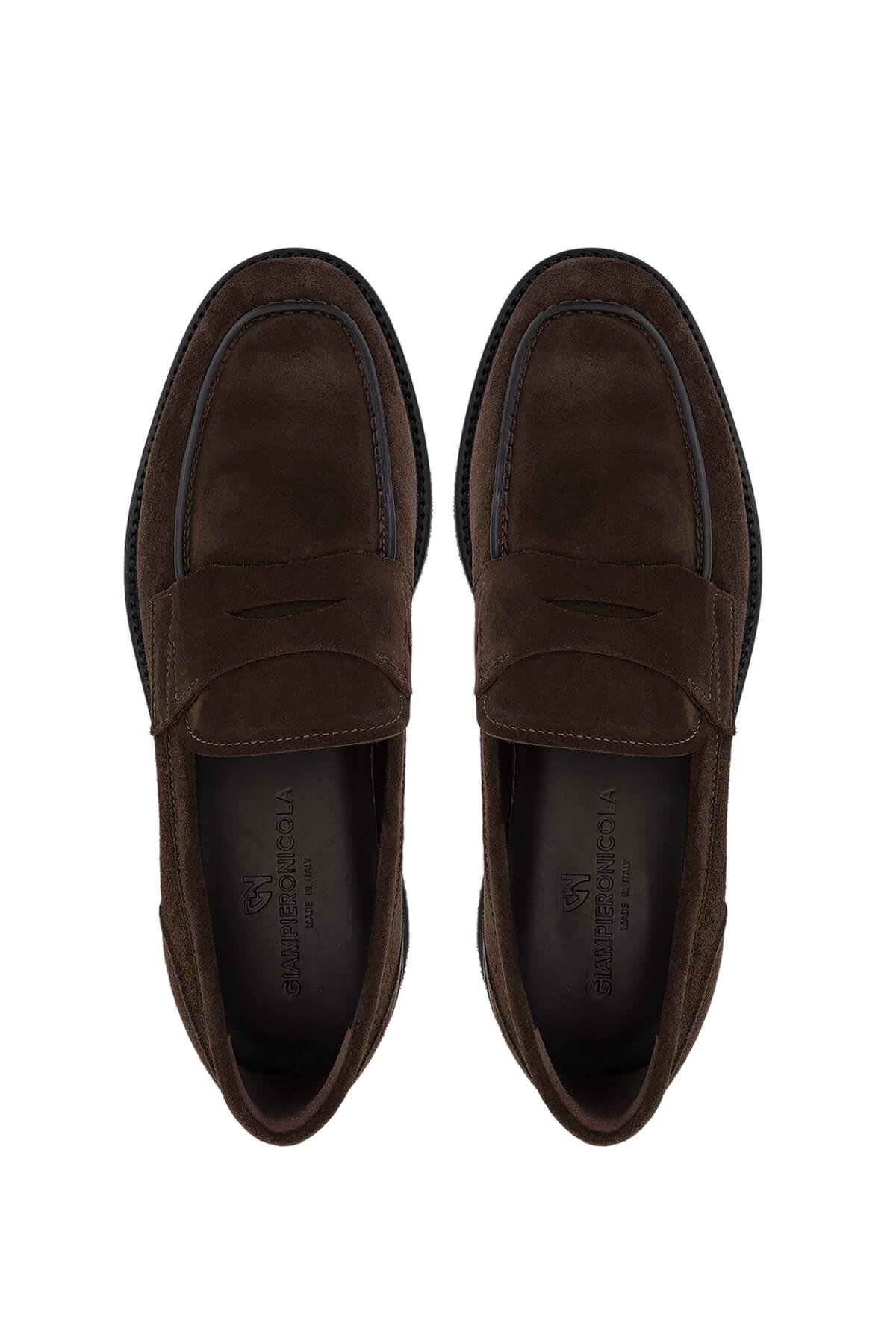 Giampiero Nicola Erkek Hakiki Deri Kahverengi Casual Ayakkabı