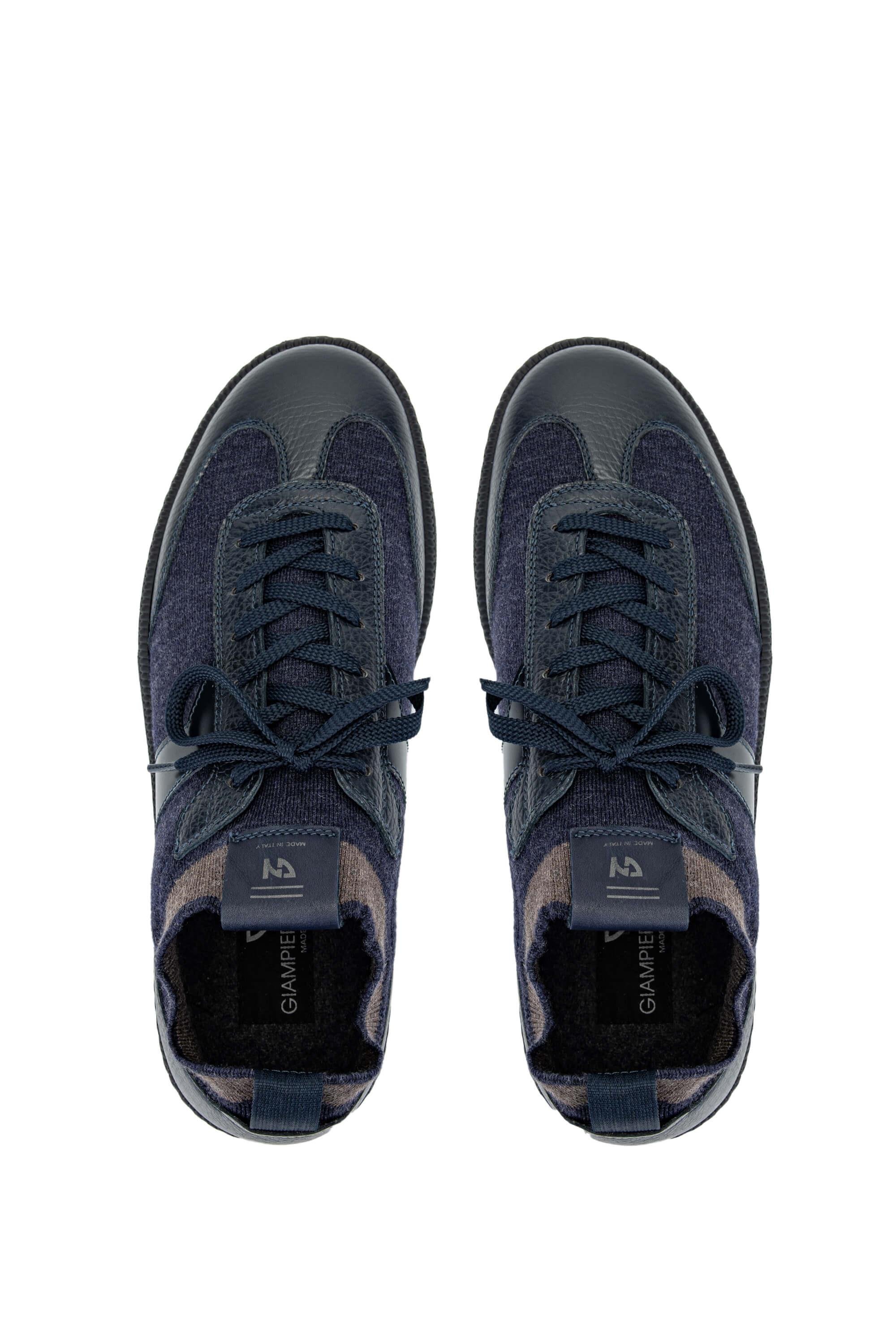 Giampiero Nicola Erkek Hakiki Deri Mavi Casual Ayakkabı